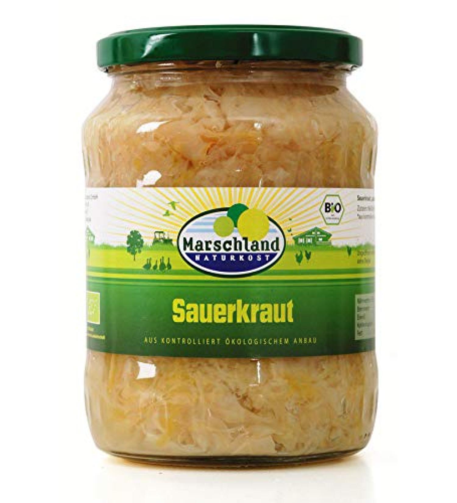 Buy Organic Marschland Sauerkraut in a Jar (680g) - Authentic German Flavor International Shipping Available - Buy Online on GoSupps.com