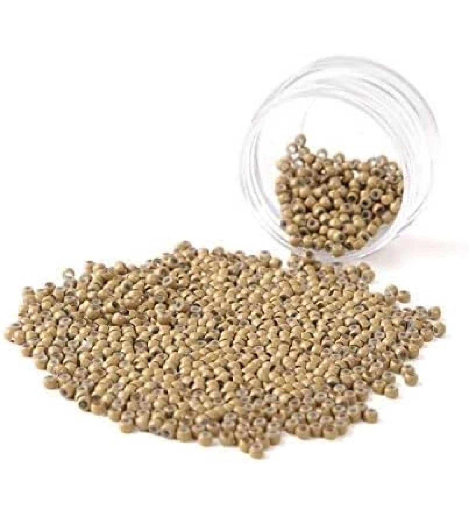 400pcs Light Brown Silicone Lined Nano Rings for Hair Extensions - Vlasy Micro Nano Beads - Buy Online on GoSupps.com