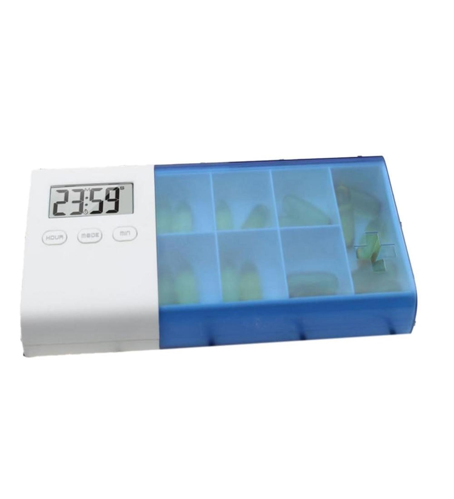 Durratou Electronic Pill Organizer with Timer Reminder - USB Automatic Medication Box (Blue) - Buy Online on GoSupps.com