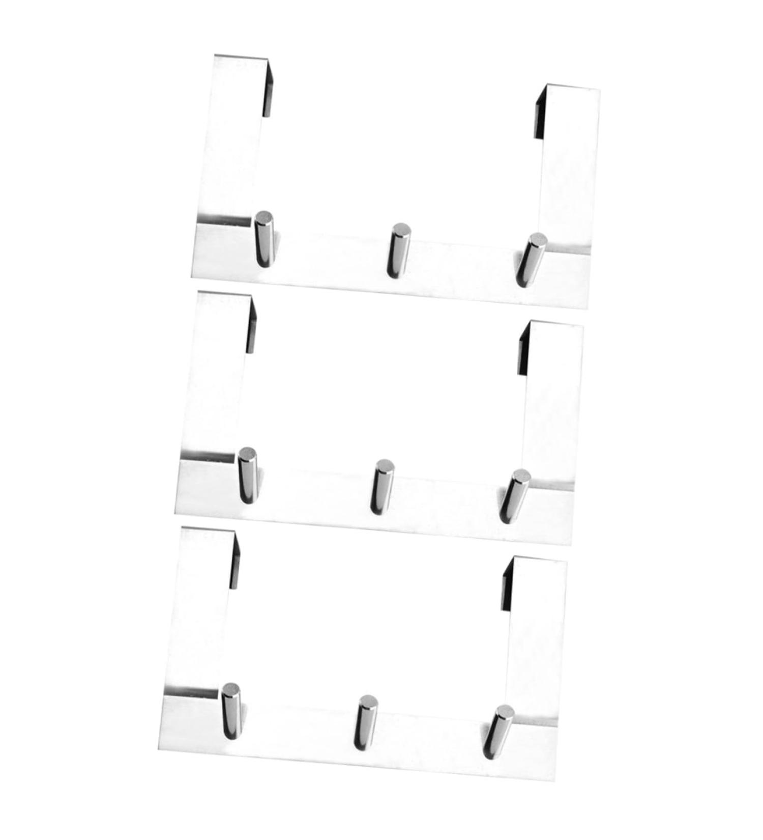 Holibanna 3pcs Stainless Towel Over The Door Bag Creative Organizer for Coat Steel Medium Hanger Rack Hook 21.3*12.4cmx3pcs As Shownx3pcs - Buy Online on GoSupps.com