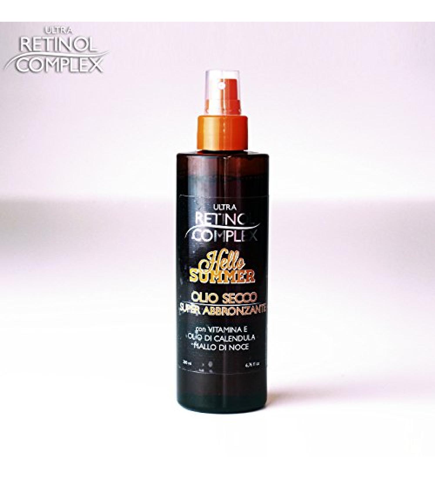 Retinol Complex Super Tanning Dry Oil with Vitamin E Calendula Oil and Walnut Malt 200 ml