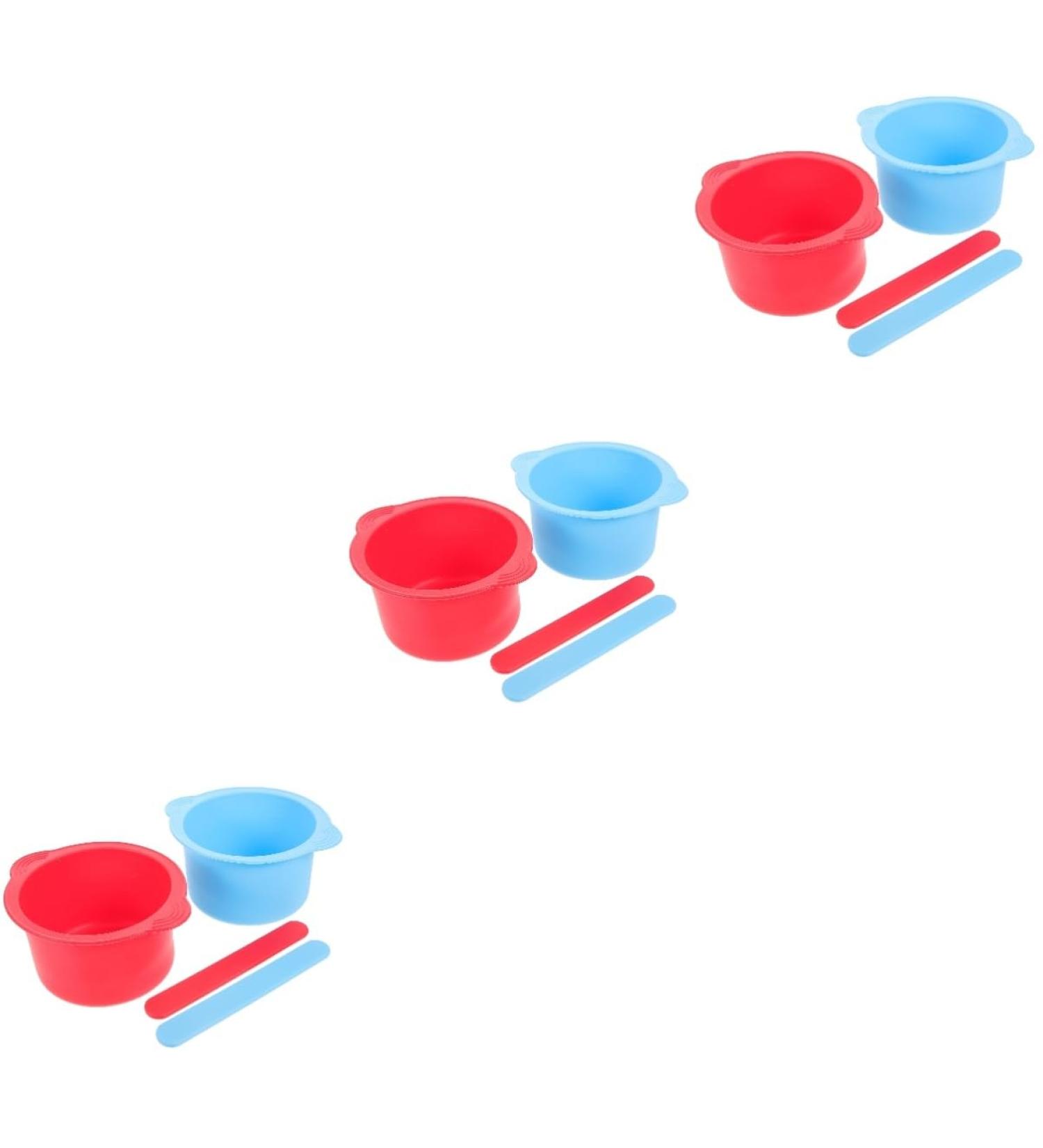 6 STK Silicone Wax Melting Pot Set - Reusable Wax Warmer Bowls & Heating Liners for Salon Use - Buy Online on GoSupps.com