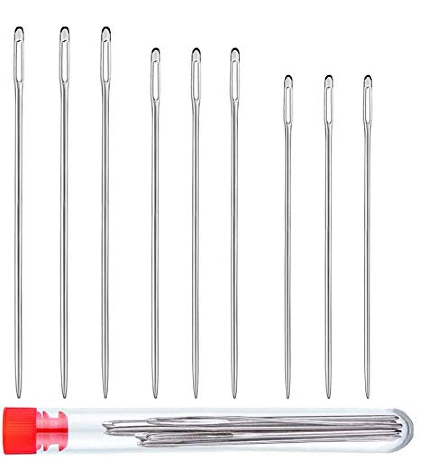 9 PCS Large Eye Stitching Needles - For Crafting and Sewing Projects | 3 Sizes 3.5-4.9inch Big Eye Hand Sewing Needles - Buy Online on GoSupps.com