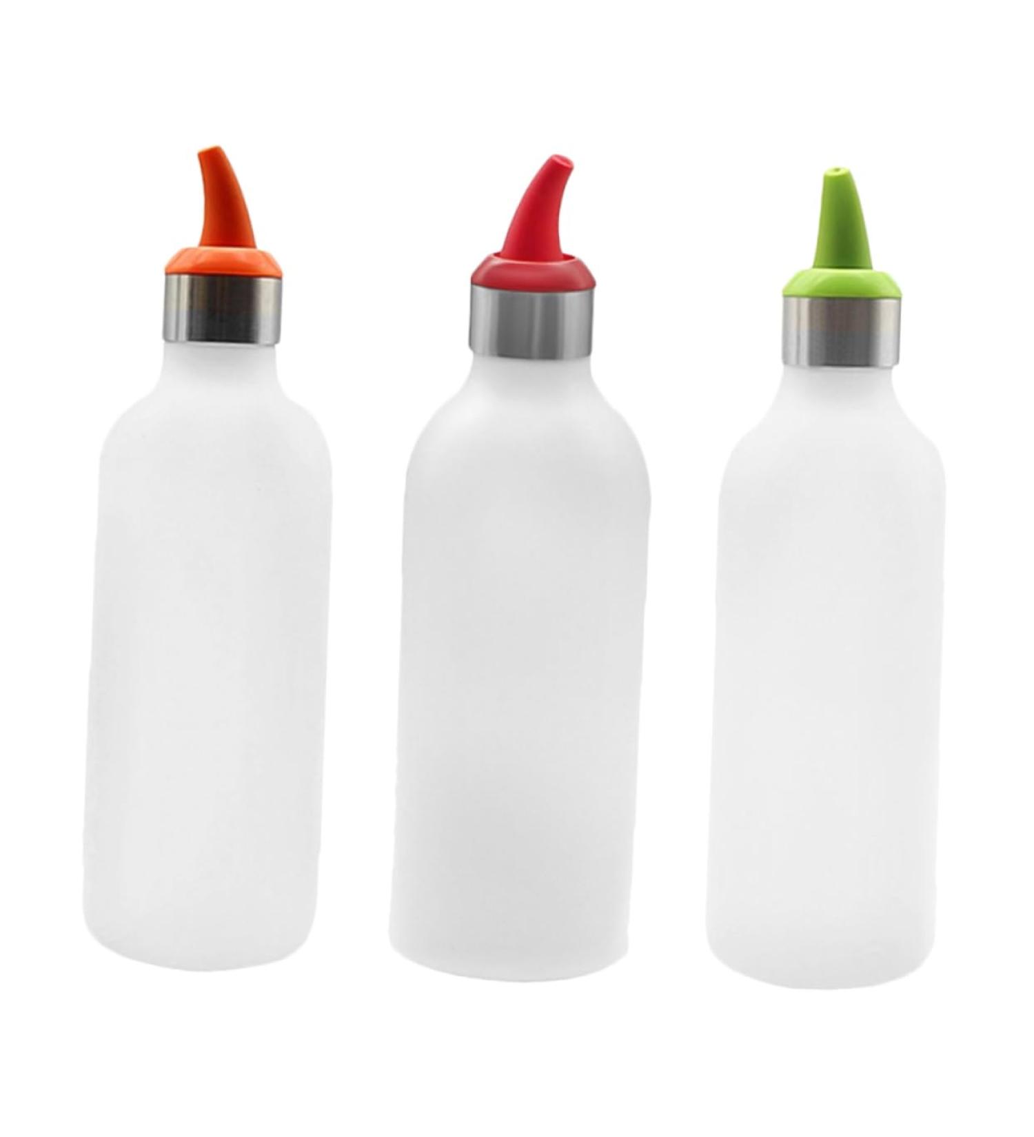 Mikinona Ketchup Dispenser Salad Dressing Container 3pcs Color Storage Kitchen Ketchup Bottle Salad Squeeze Random re-usable - Buy Online on GoSupps.com