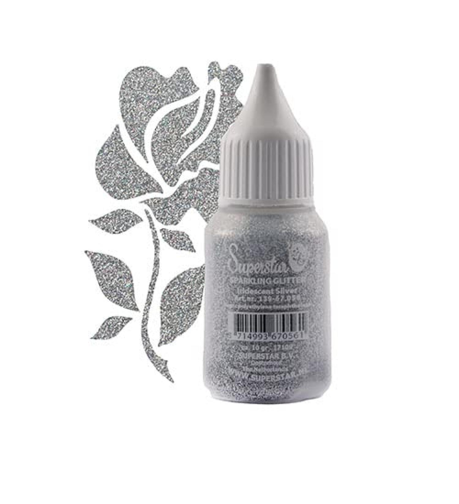 Superstar Premium Glitter Powder (Shimmering) | Body & Face Glitter Powder | 10g | Silver