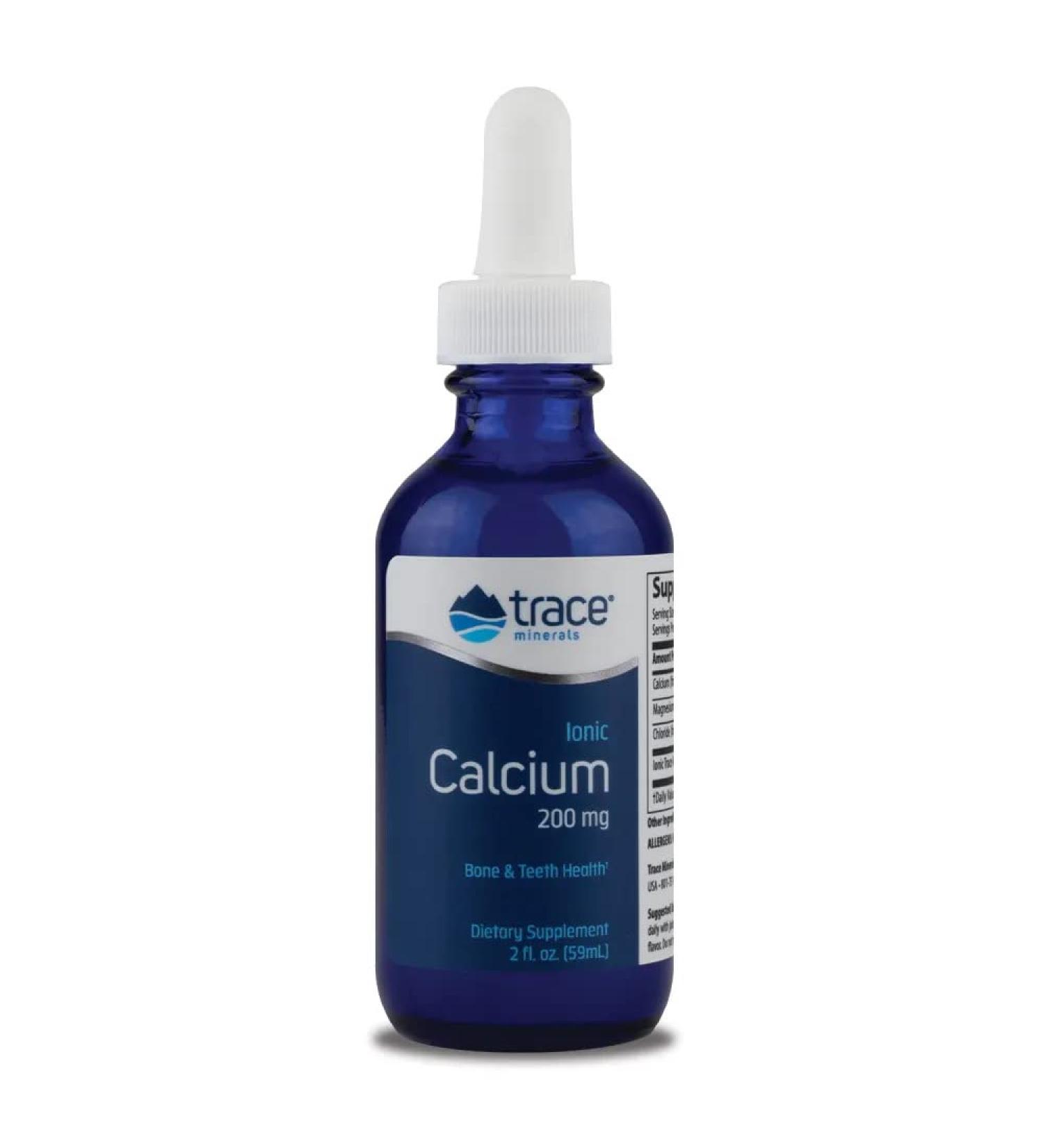  Trace Minerals Trace Minerals Research Ionic Calcium 200mg Calcium 60ml Lab Tested Gluten Free Soy Free Vegetarian - Buy Online on GoSupps.com