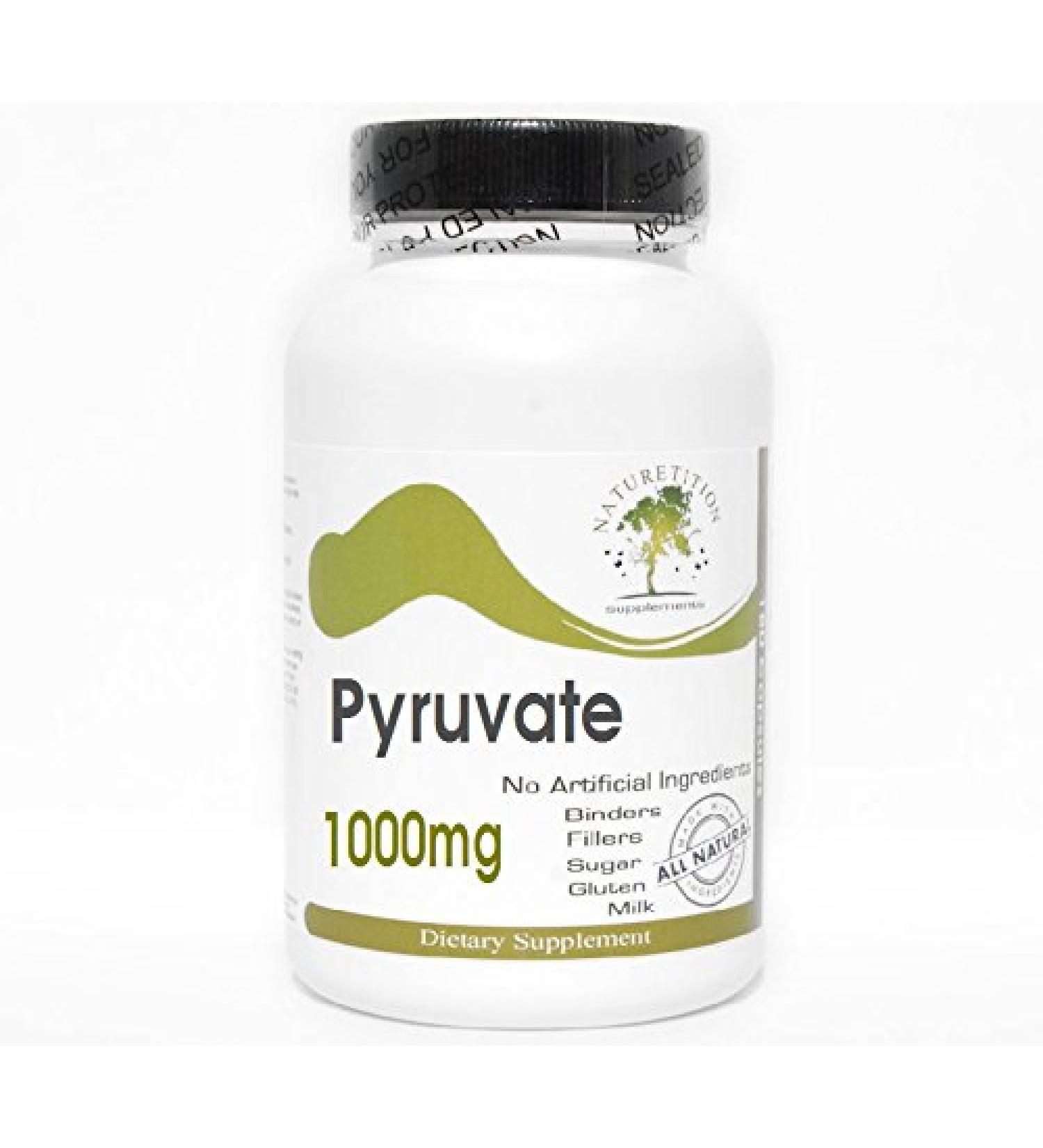 Pyruvate 1000mg 100 Capsules - No Additives Naturetition Supplements