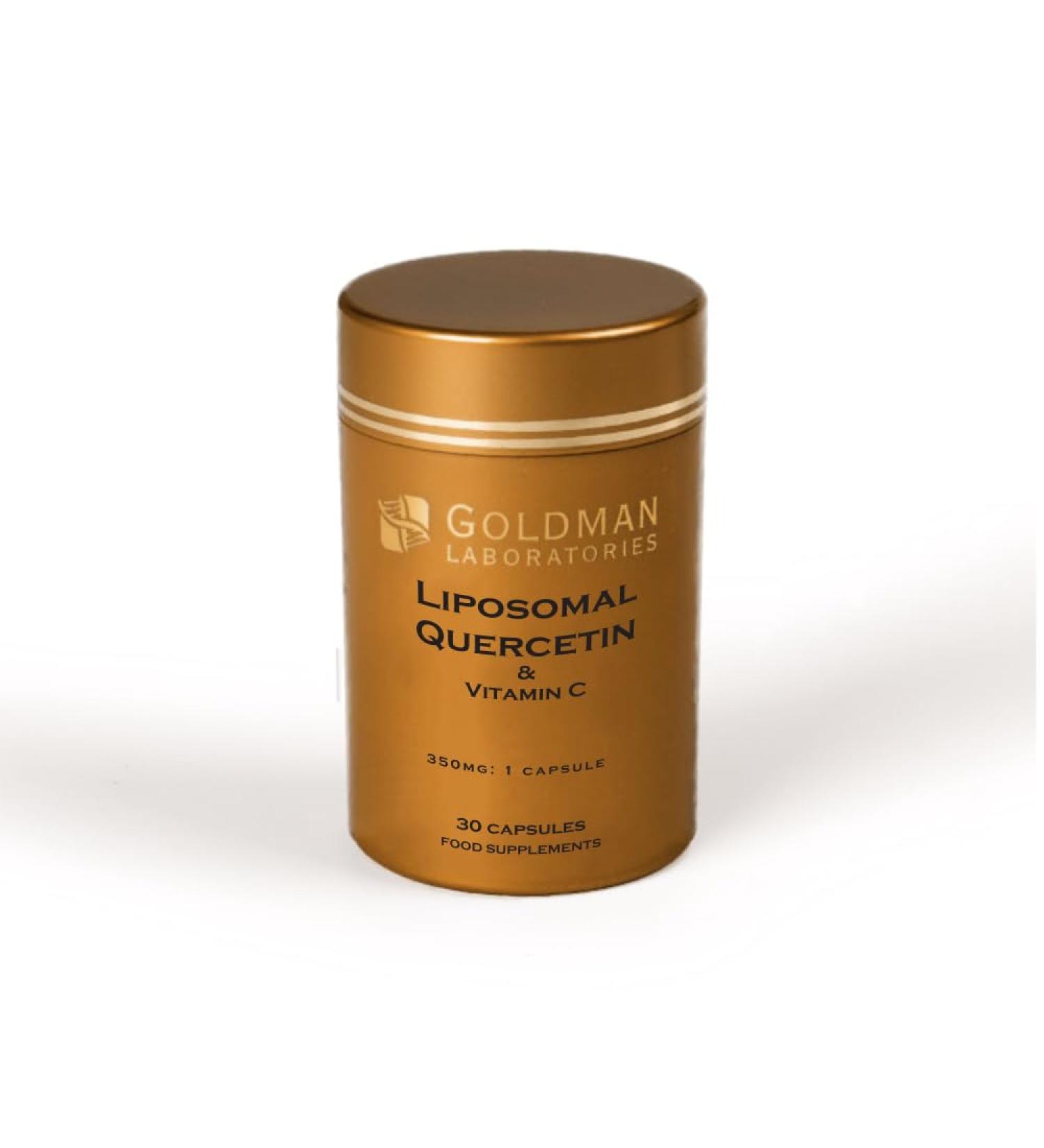 Liposomal Quercetin - Goldman Laboratories - 30 g lules v g tales avec vitamine C - Antioxydant - Anti-inflammation - Immunit  - Buy Online on GoSupps.com
