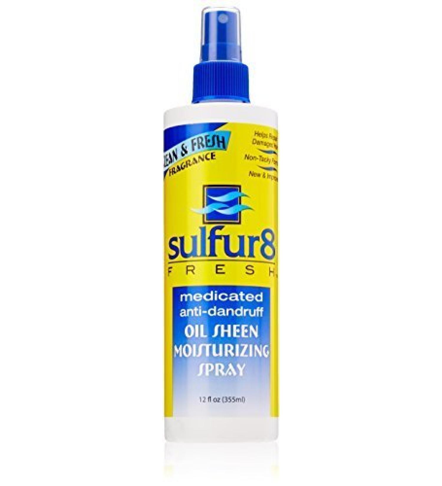 Sulfur8 Fresh Oil Sheen Moisturizing Spray 12 Ounce by Sulfur 8