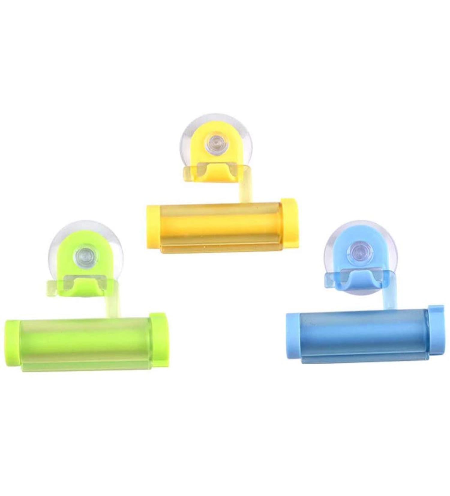 Booluee 3 Pcs Plastic Rolling Toothpaste Dispenser Toothpaste Squeezer Toothpaste Tube Squeezer Sucker Holder Hanger Random Color - Buy Online on GoSupps.com
