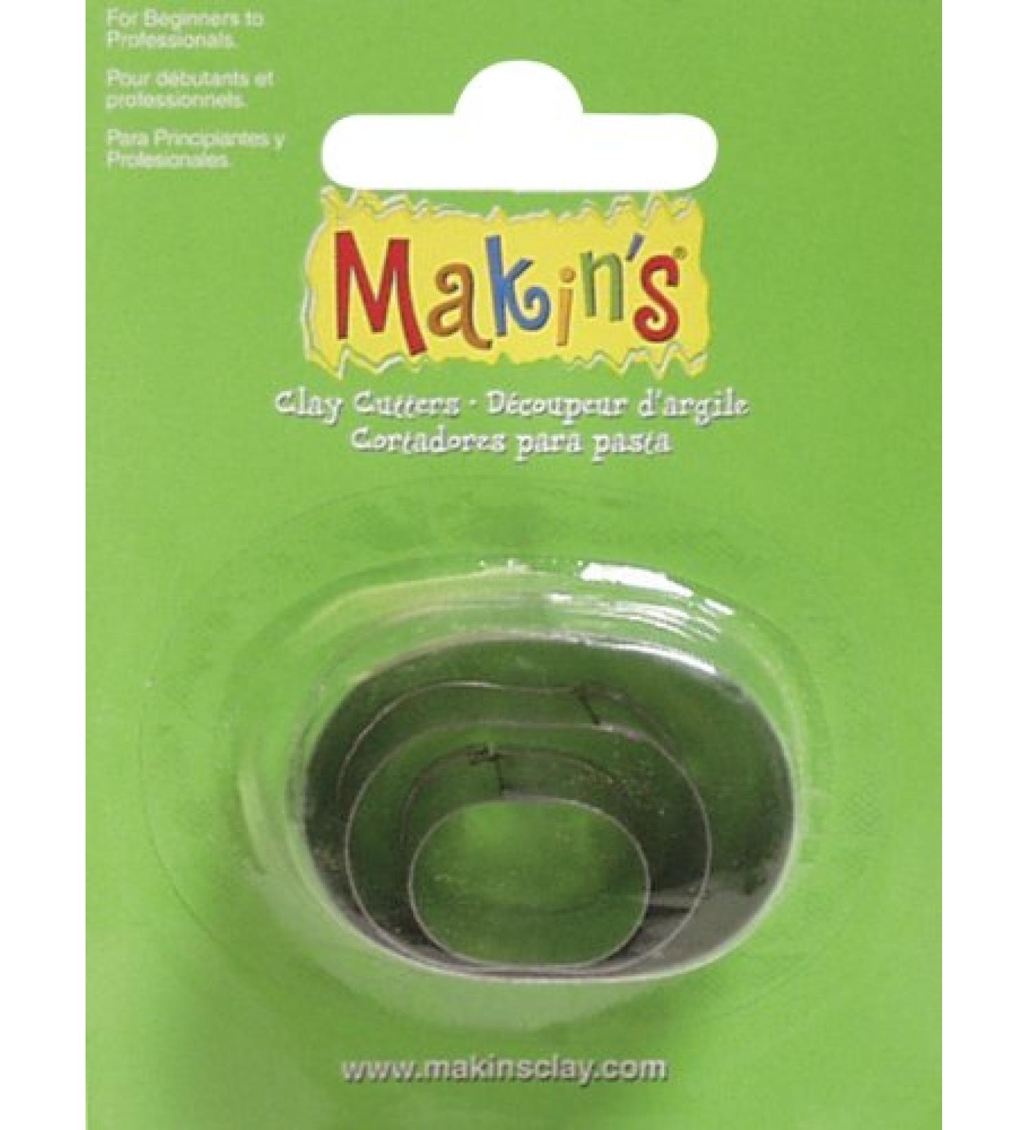 Makin's USA M360-5 Clay Cutters Oval 3 Per Package