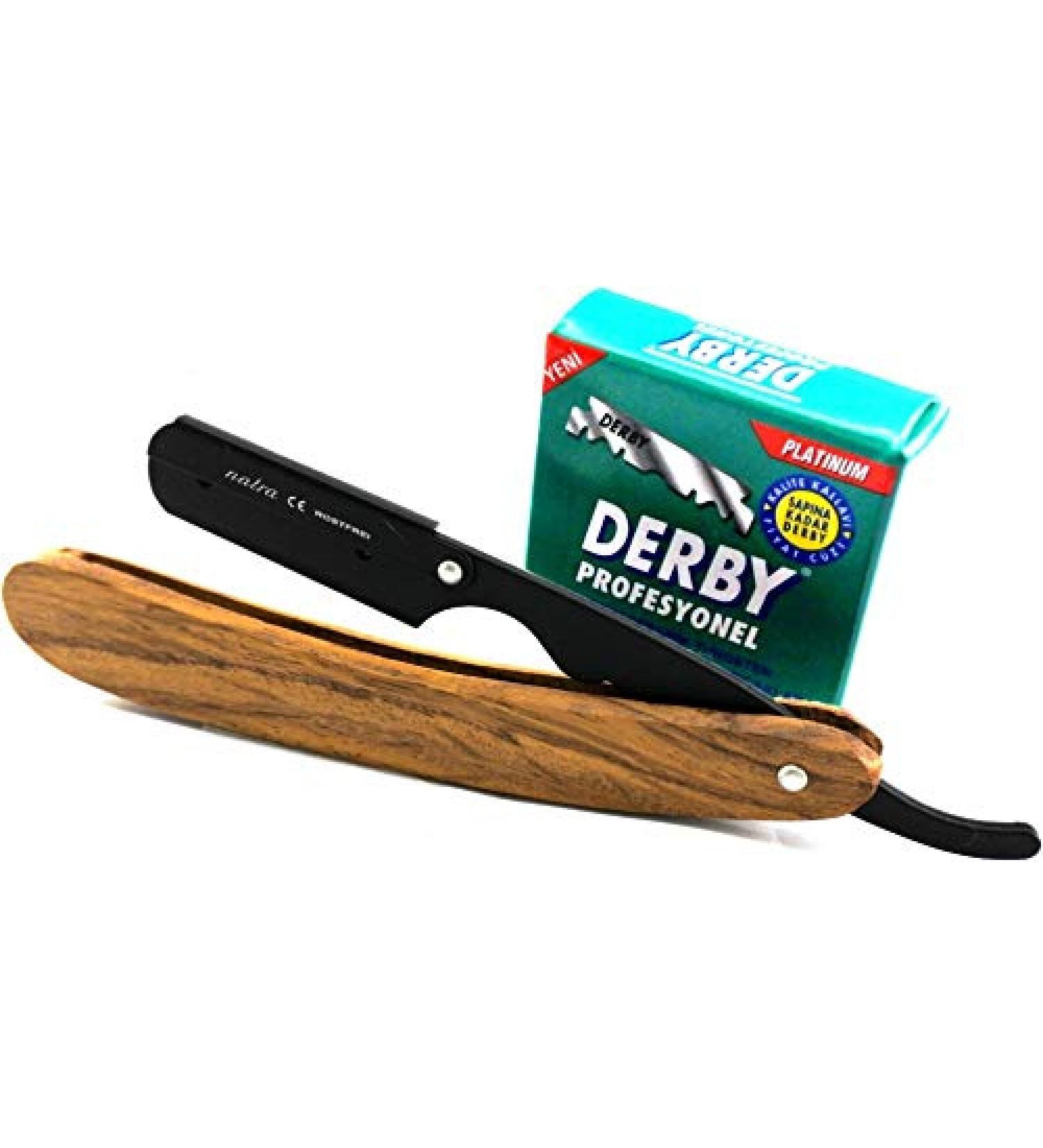 Wooden Razor NATRA Razor 100 Derby Blades Shaving Men's Razor