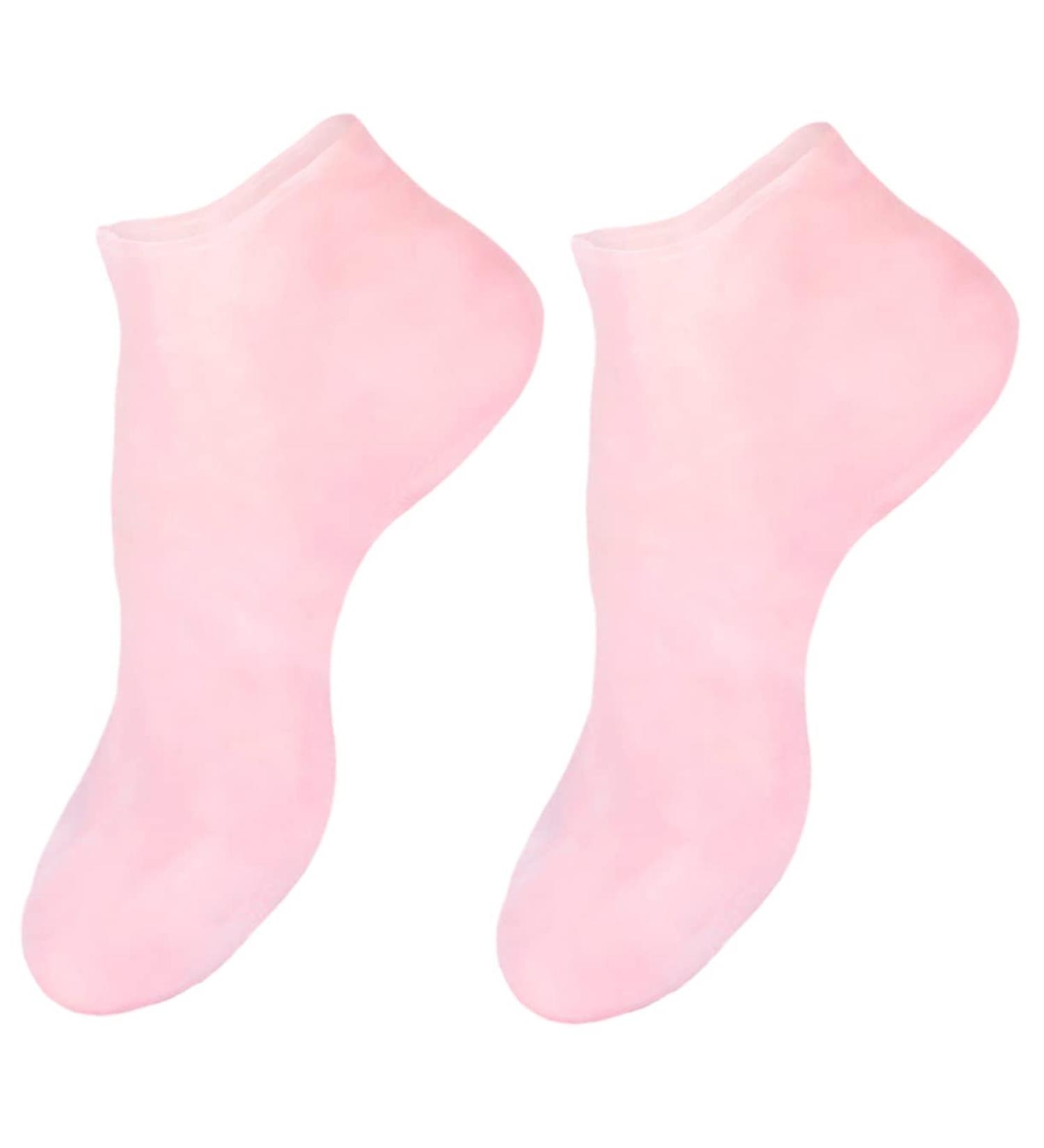 Beavorty 2 Pairs Sock Booties Lotion Spa Moisturizing Cotton Titanium Ear Pick Beauty Care Exfoliating Skin Protect Soles Sebs Sole Pads Foot Gel Sucker Short Boots Women's High Heels Pink - Buy Online on GoSupps.com