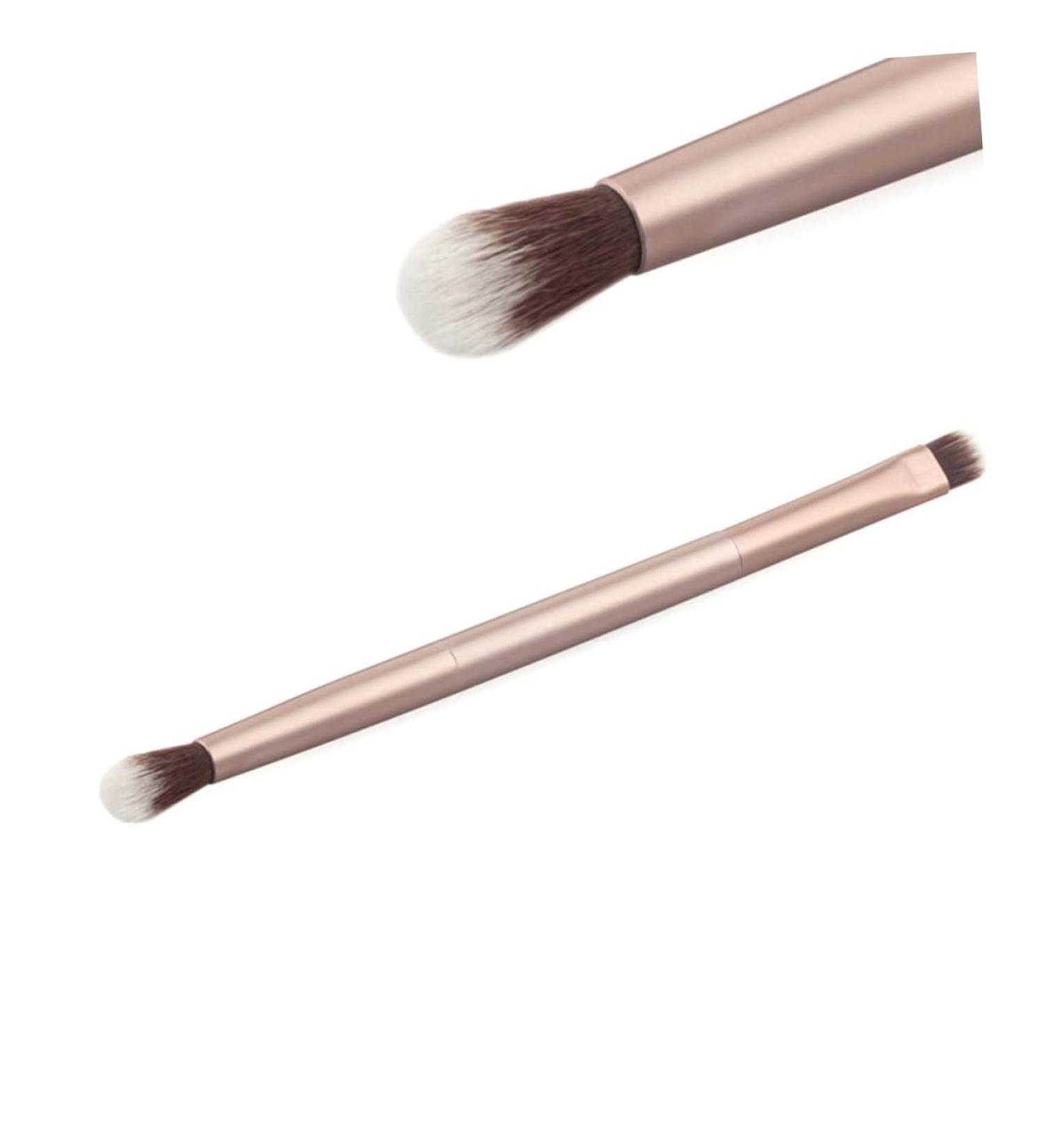 Double Ended Eyebrow & Eyeshadow Brush - Soft Vegan Bristles for Precision & Blending | Versatile Makeup Tool - Buy Online on GoSupps.com