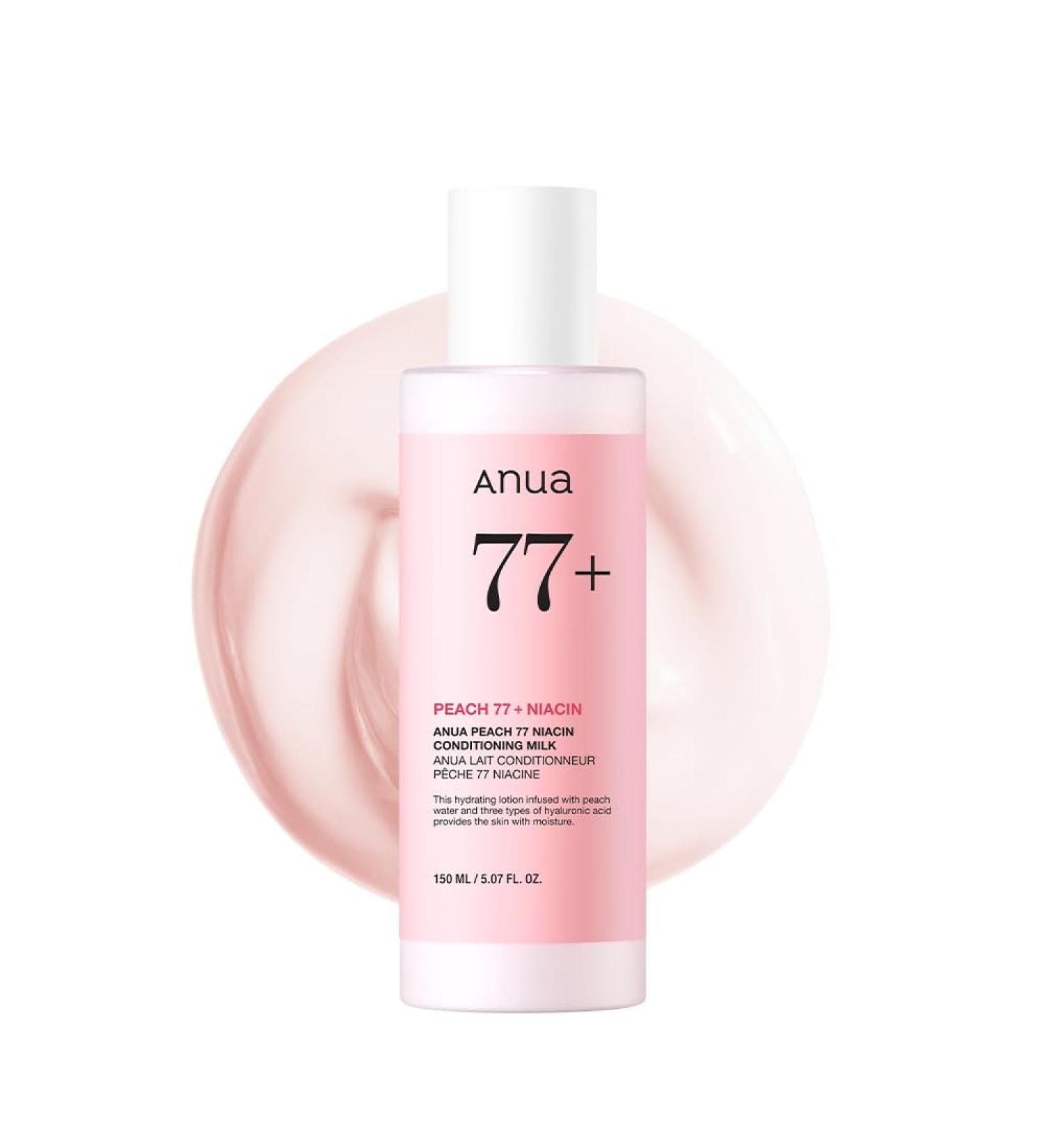 ANUA Peach Niacin Conditioning Lotion - Lightweight Face Moisturizer with Vitamin B12 Ceramide & Hyaluronic Acid for Glass Skin - Korean Skin Care (150ml - Buy Online on GoSupps.com