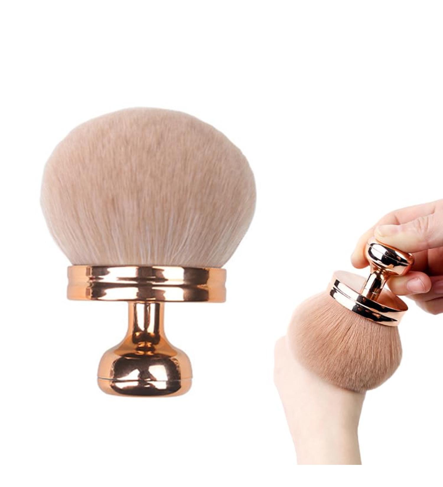 Buy Extra Large Oval Body Makeup Brush - Streak Free Self Tanner Applicator for Legs & Body | Multipurpose Kabuki Brush in Rose Gold - Buy Online on GoSupps.com