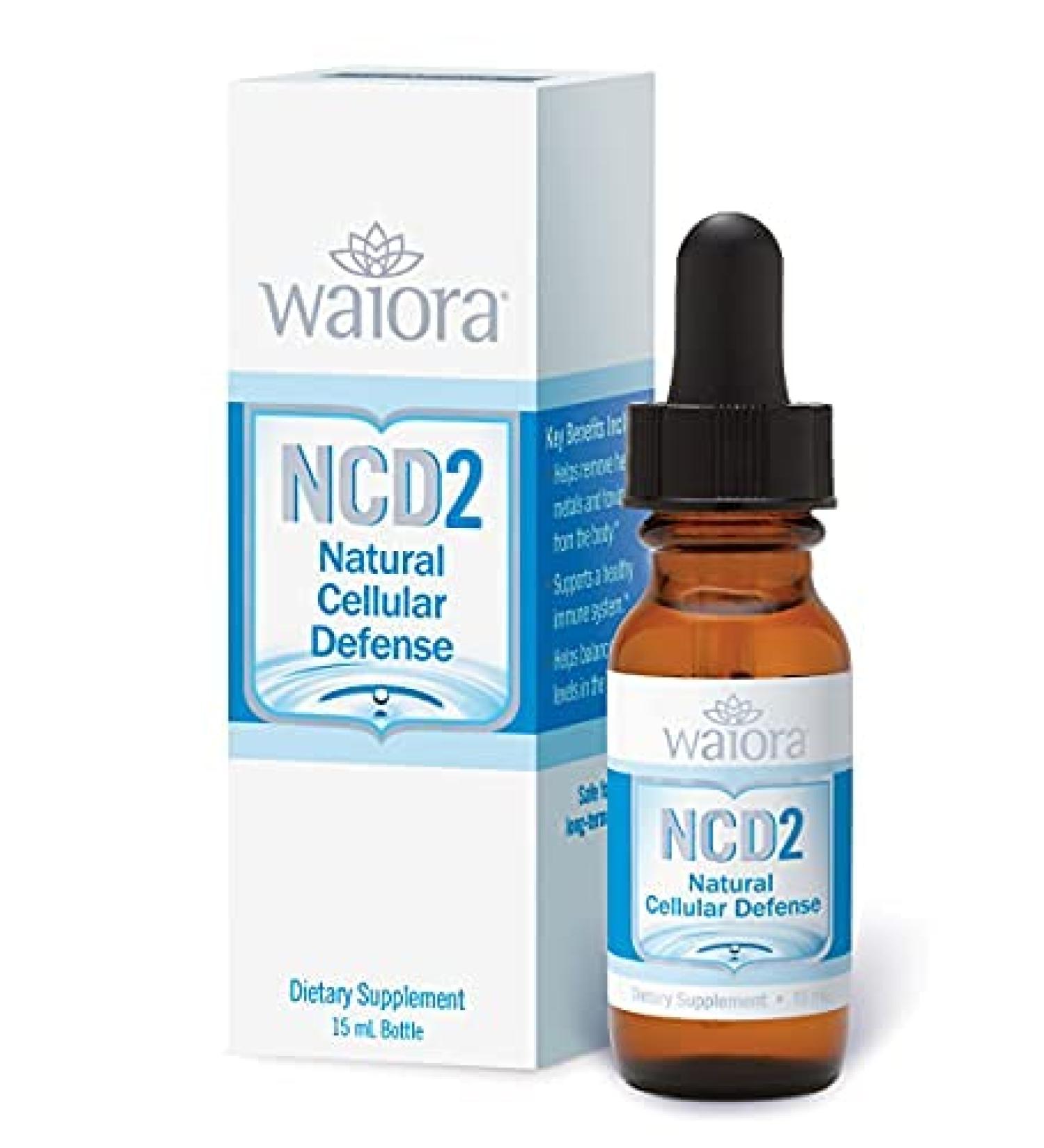 NCD 2 Activated Liquid Zeolite Drops by Waiora - Natural Body Cleanse & Immune Support | pH Balance, Gut Health, Healthy Inflammatory Response - Buy Online on GoSupps.com