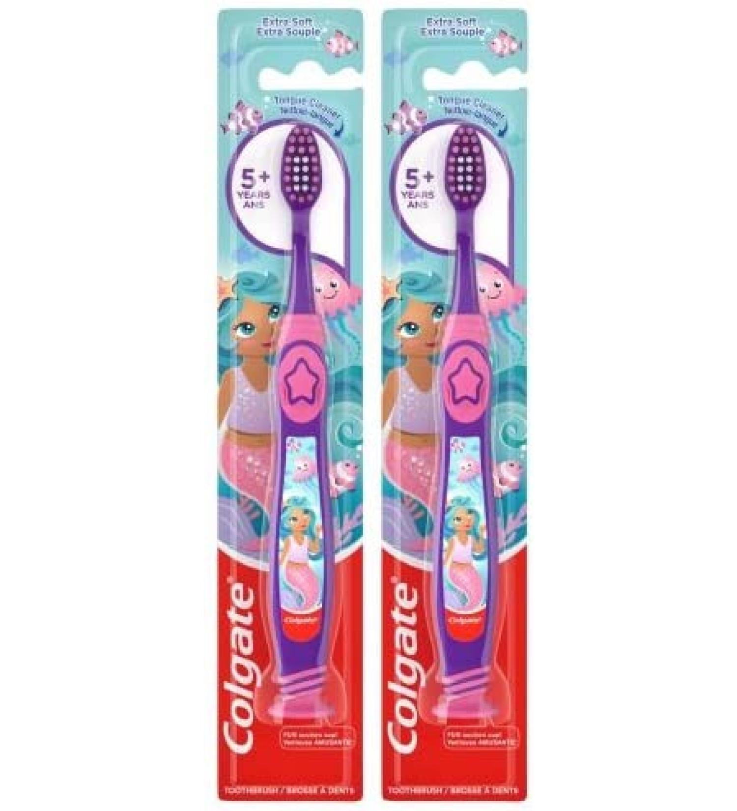 Colgate Mermaid Toothbrush for Kids 5+ Years - Extra Soft, Pack of 2 - Buy Online on GoSupps.com