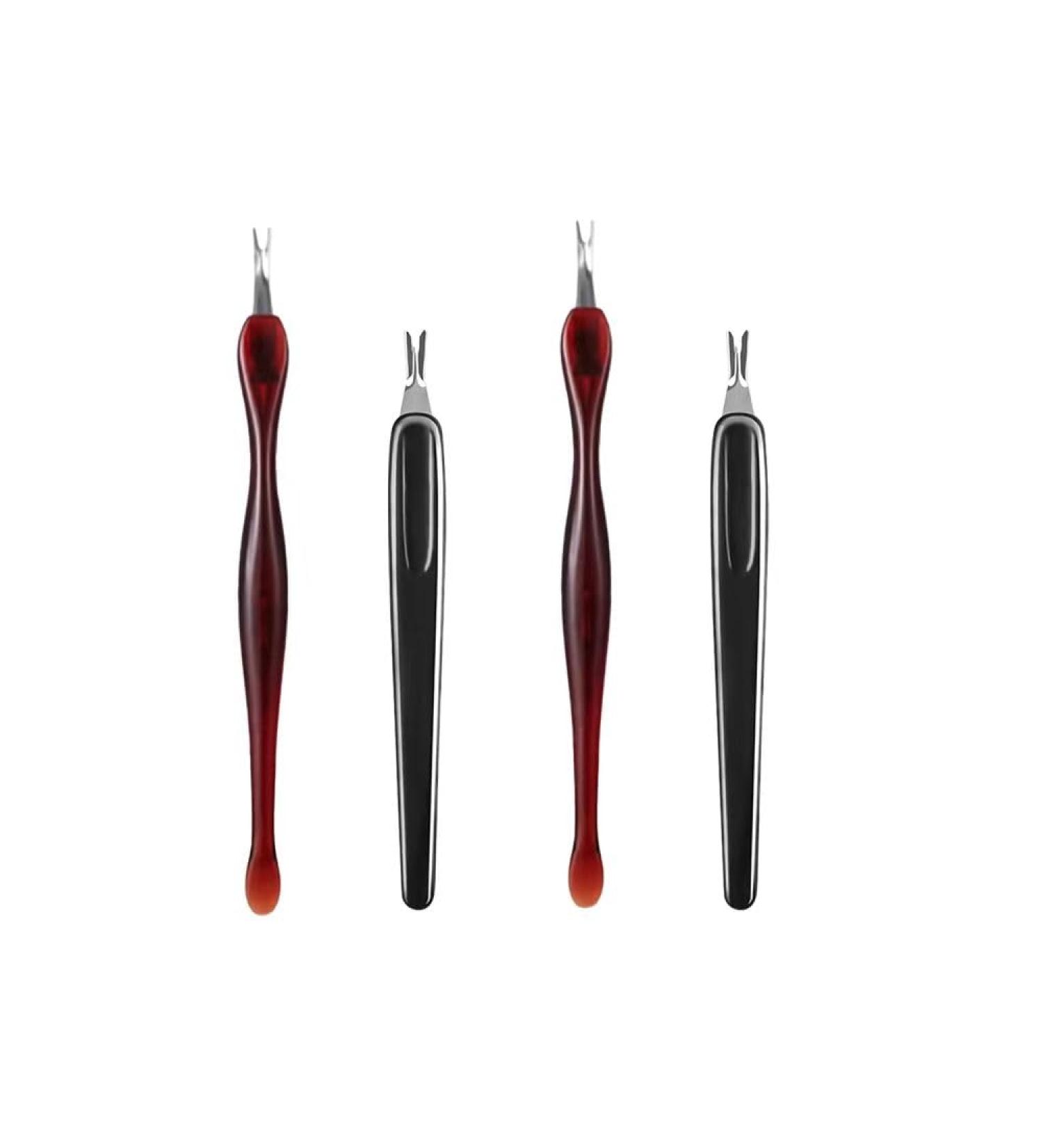 Cuticle Remover 4 Pcs Cuticle Trimmer Cuticle Pusher V Shaped Cuticle Pusher Manicure Dead Skin Removal Tool for Finger and Toenail Care - Buy Online on GoSupps.com