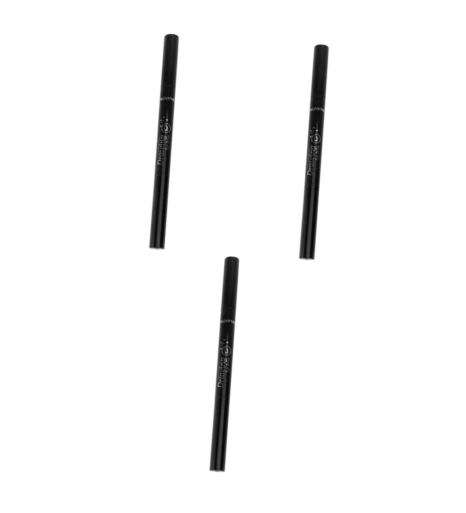 FOYTOKI 3pcs Eyebrow Pencil Brush Rotate Eyebrow Pencils Double Head Eyebrow Pencil Chocolate - Buy Online on GoSupps.com
