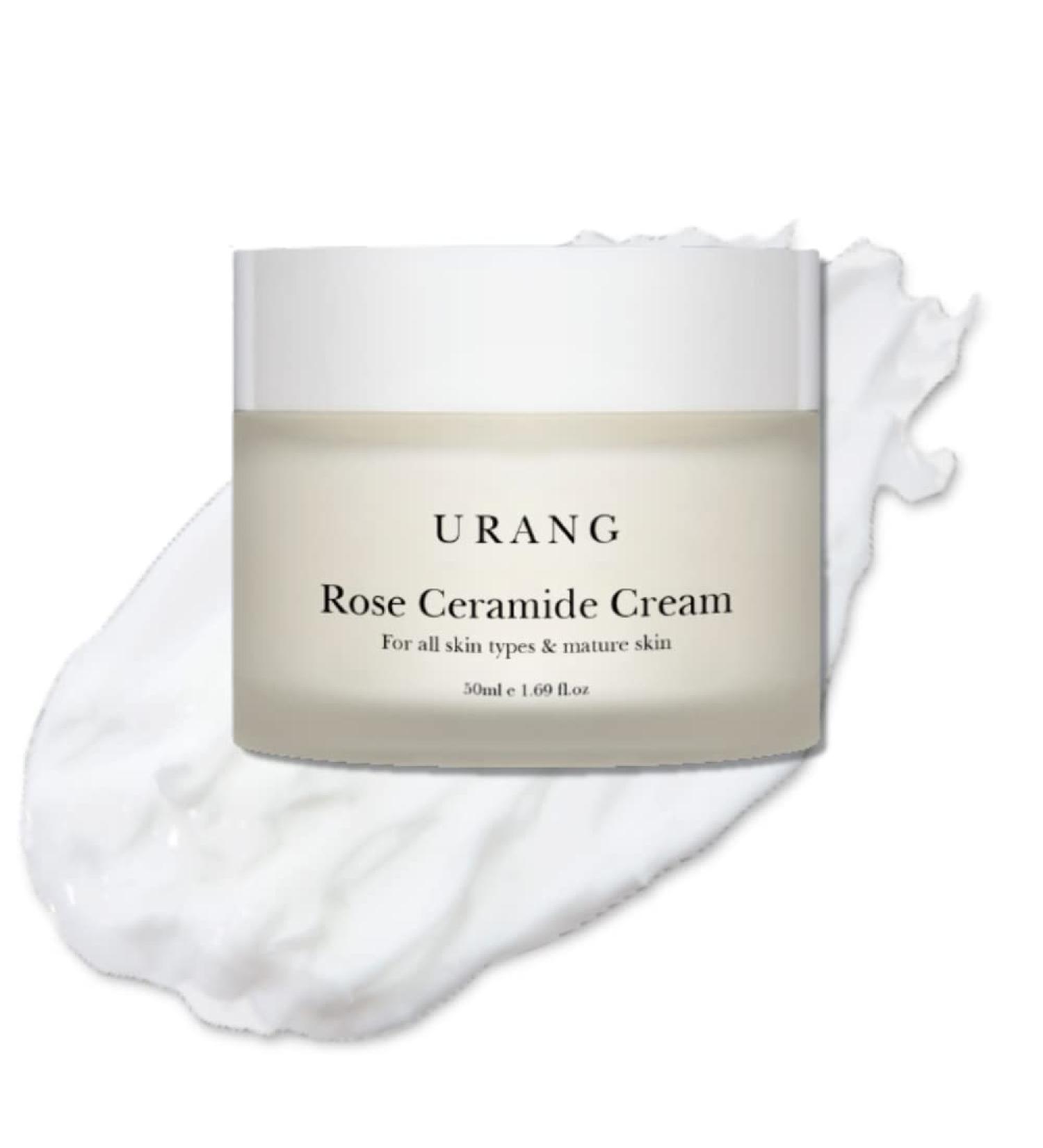URANG Rose Ceramide Cream 1.69 oz | Organic Anti-Aging Moisturizer for Dry, Oily & Sensitive Skin - Buy Online on GoSupps.com