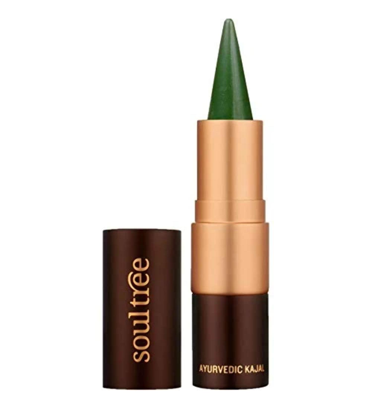SoulTree Ayurvedic Kajal 001 Fern Green 3g - Natural and Organic Eyeliner - Buy Online on GoSupps.com