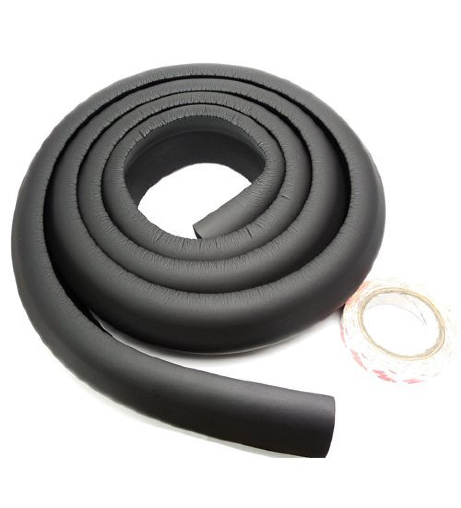AKORD 2 METRE SAFETY EDGE PROTECTION FOR CHILD/BABY/KID/TODDLER - COVER FURNITURE CORNERS/EDGES - BABY PROOFING (Black)