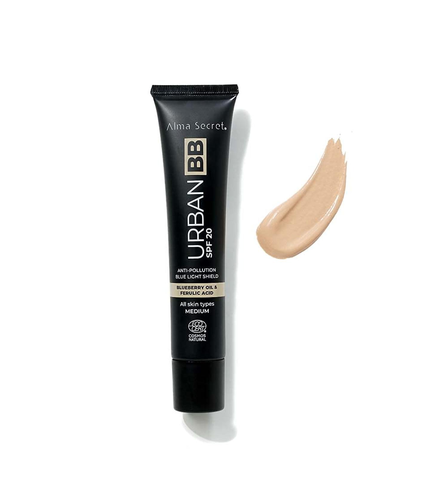 Alma Secret Urban BB Cream SPF 20 for all skin types - Medium & Warm - Ecocert Cosmos Natural - 40ml (medium) - Buy Online on GoSupps.com