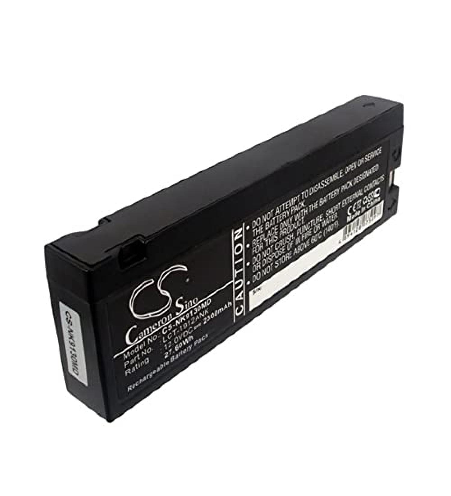 Replacement Battery for Nihon Kohden 9130 Series - 2300mAh/12.0V | Compatible with FB1223C FSB-2010KB FSB-2012K & More | International Shipping Available - Buy Online on GoSupps.com
