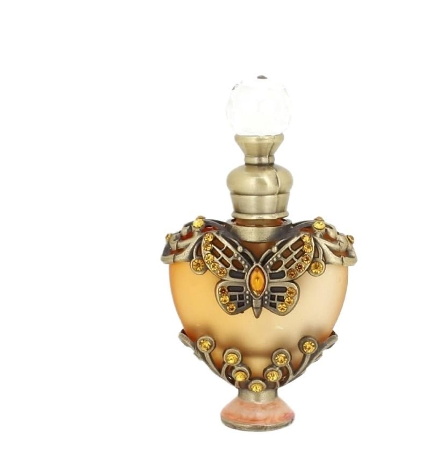 DFJOENVLDKHFE Perfume Bottle Empty Frosted Glass Essential Oil Bottle Refillable Empty Jewelry Decoration Crystal Bottle Bronze color 10ml - Buy Online on GoSupps.com