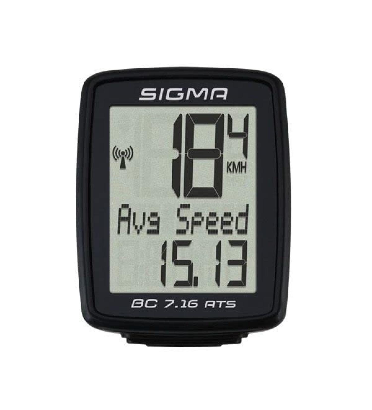 Sigma BC 7.16 ATS Wireless Bicycle Computer | Speed Distance Ride Time Clock | Compact Easy-to-Read Display | IPX8 Water Resistant | Tool-Free Mounting | USFB Compatible - Buy Online on GoSupps.com