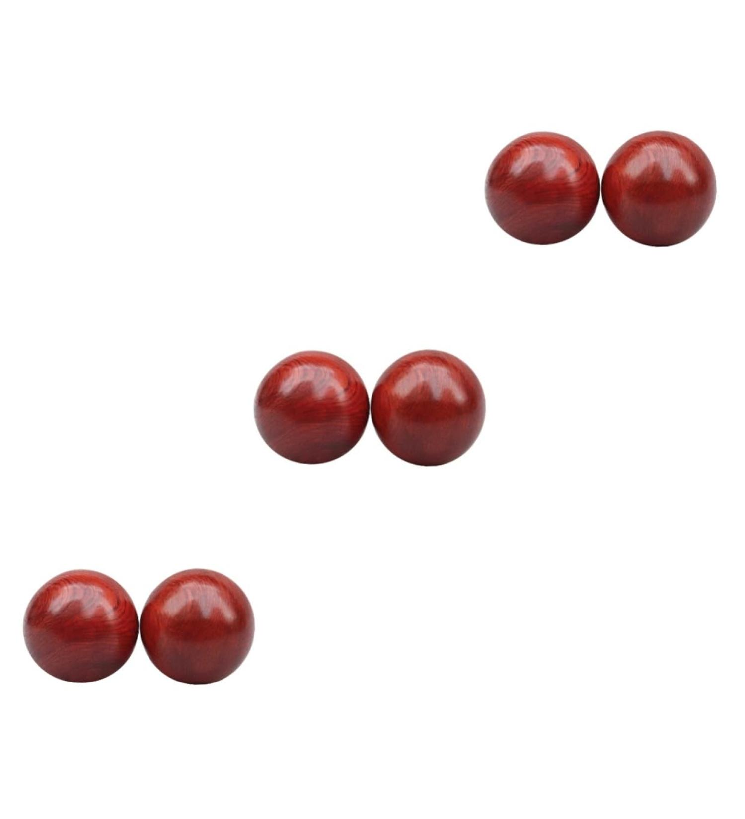 Gleavi 6 STK Wooden Massage Balls for Hands & Body - Stress Reliever & Hand Exercise Tool - Buy Online on GoSupps.com