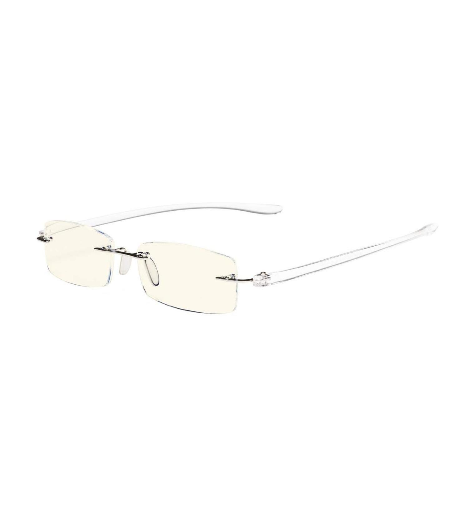 Eyekepper Blue Light Filter Rimless Reading Glasses +0.75 - UV Protection & Stylish Transparent Arms - Shop Internationally - Buy Online on GoSupps.com