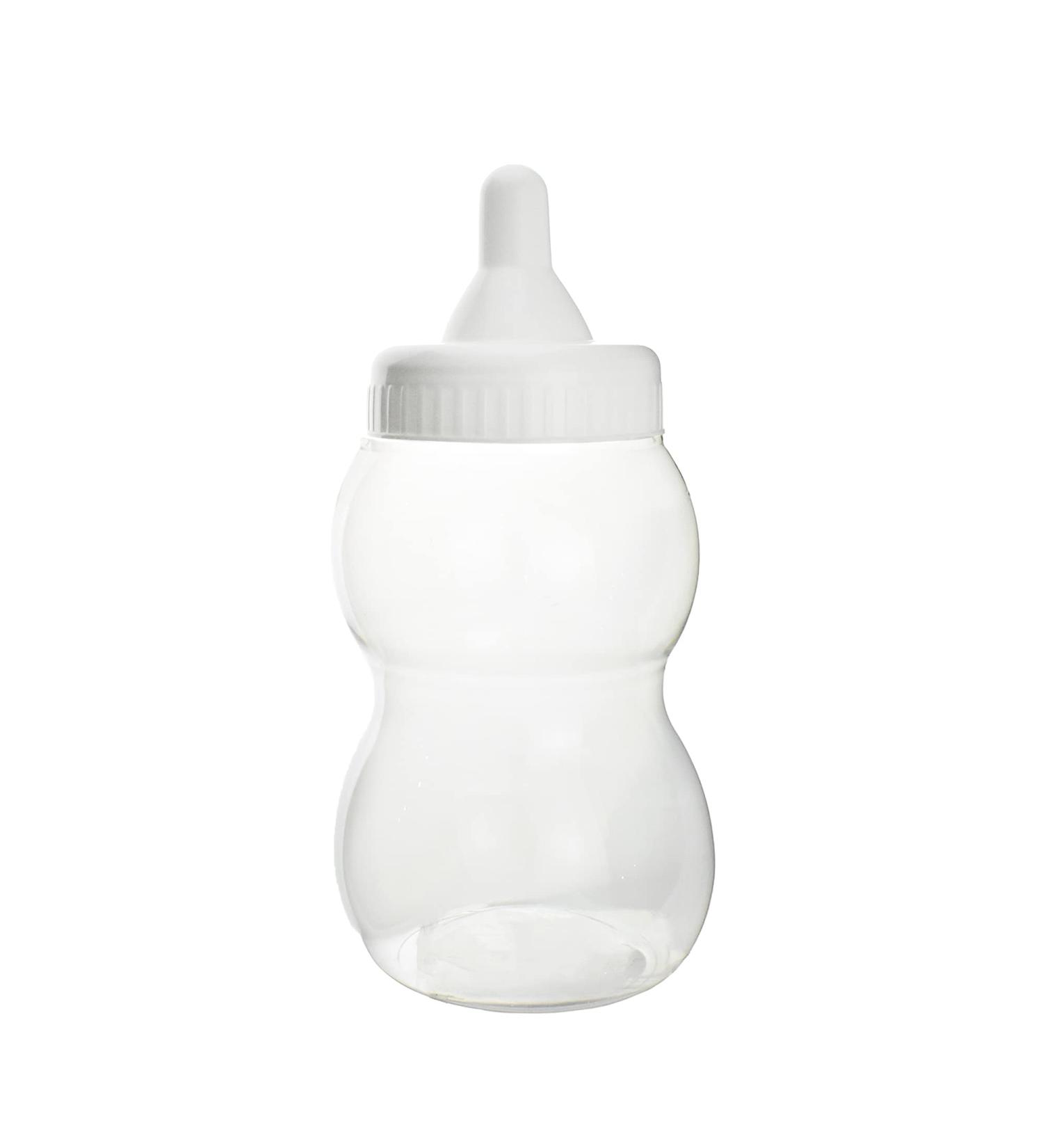 13 Jumbo Milk Bottle Coin Bank Baby Shower Favors (White)