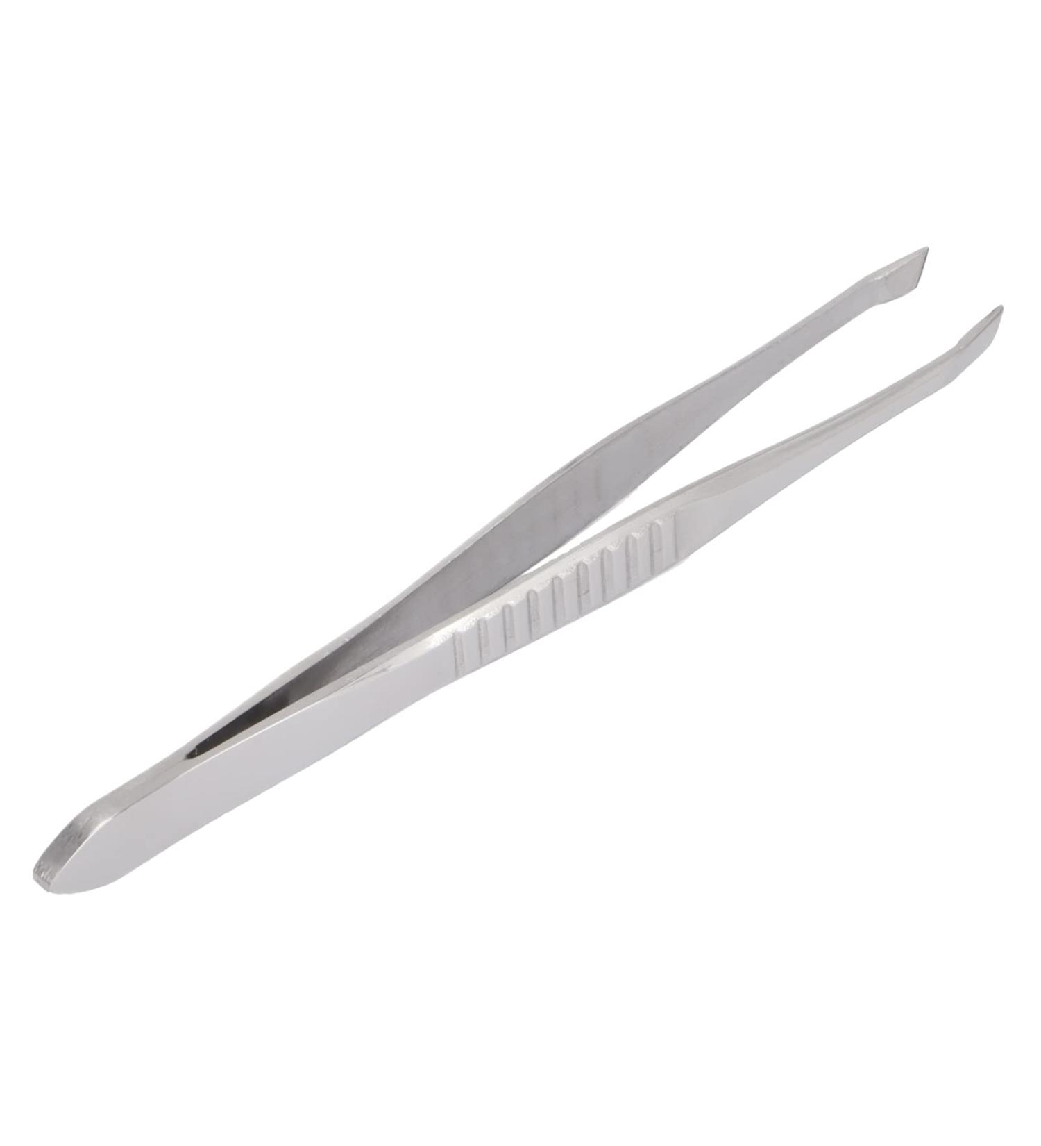 Slanted Eyebrow Tweezers Corrosion-Resistant Stainless Steel Eyebrow Tweezers for Eyebrows and Facial Makeup - Buy Online on GoSupps.com
