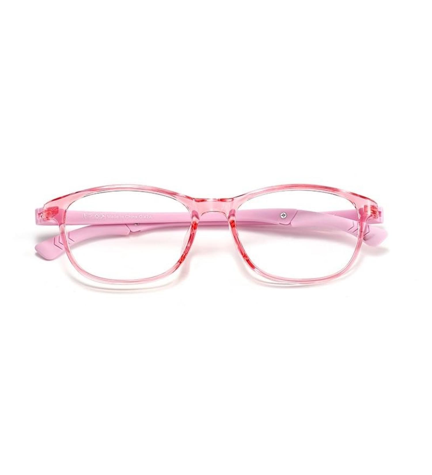Parwana anti-blue light computer reader stylish anti-eye reading glasses classic presbyopia glasses with a flat light mirror (color: pink size: +300) +300 pink