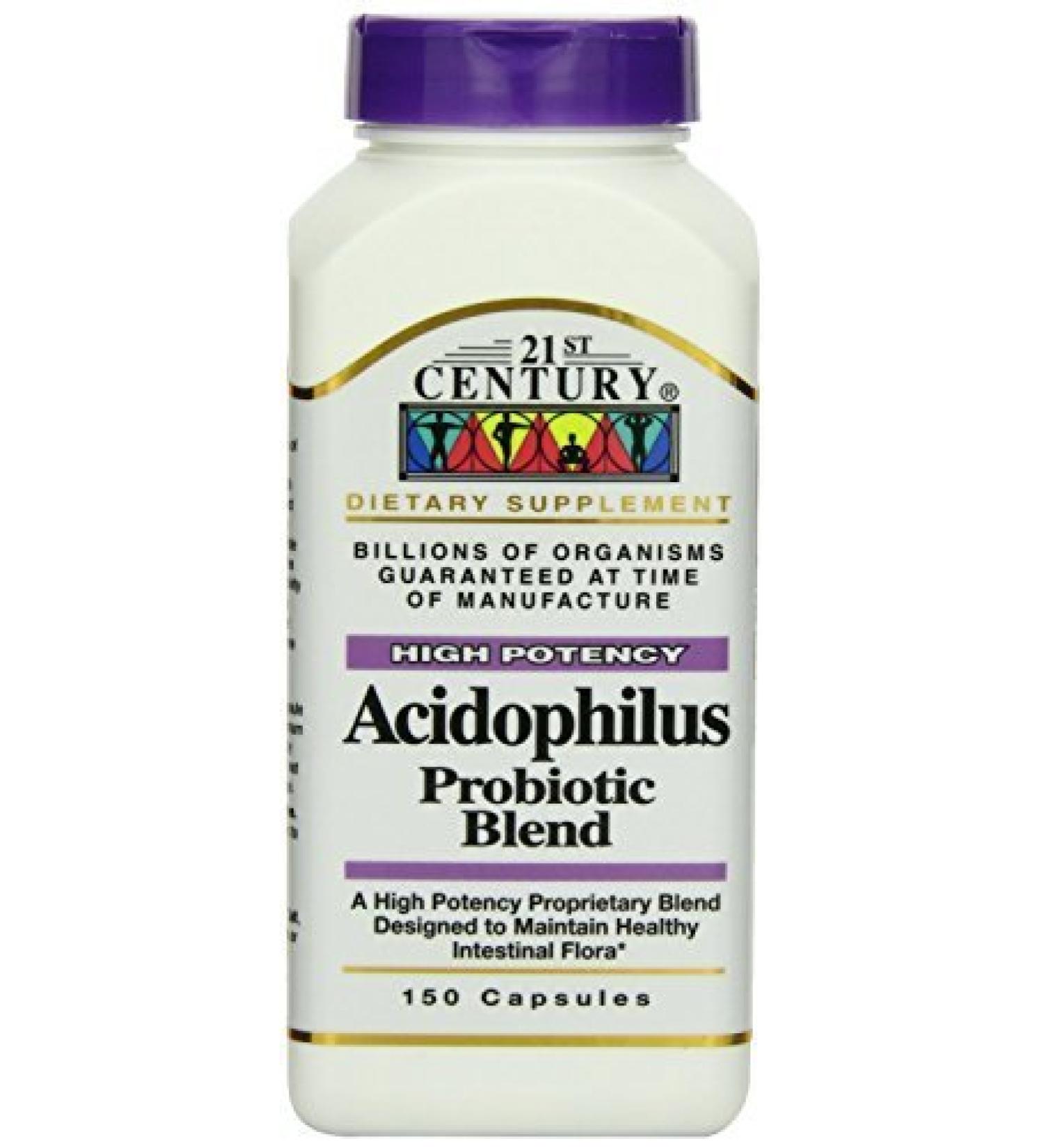 21st Century Acidophilus Probiotic Blend Capsules 150-Count (Pack of 2) by 21st Century