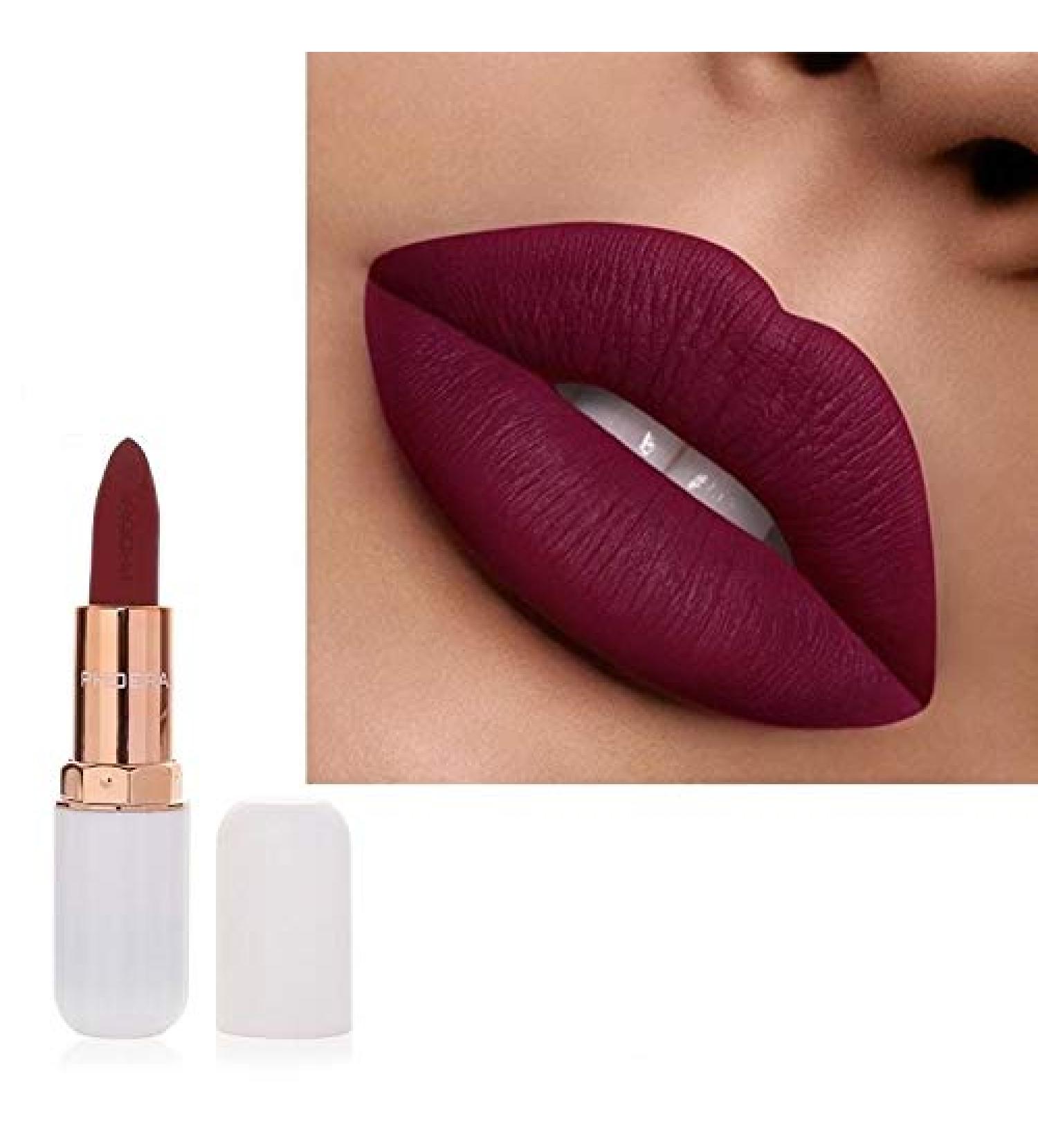Phoera Absolute Velvet Matte Lipstick - Long Lasting, Waterproof, UK (108 Jelly) - Buy Online on GoSupps.com
