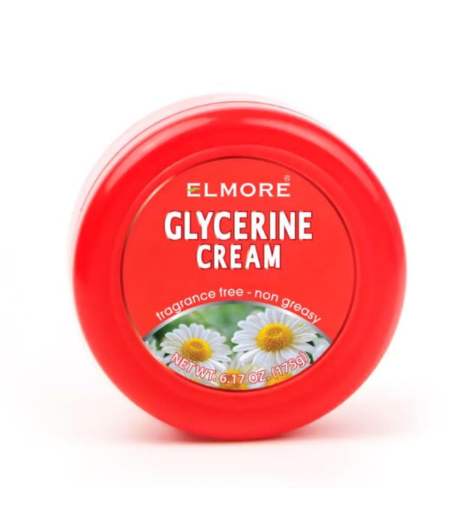 ELMORE 42% Glycerine Cream - Chamomile Extract Moisturizing for Chapped Skin & Cracked Heels | Fragrance-Free Glycerin Hand Cream - Fast-Absorbing Formula - Buy Online on GoSupps.com