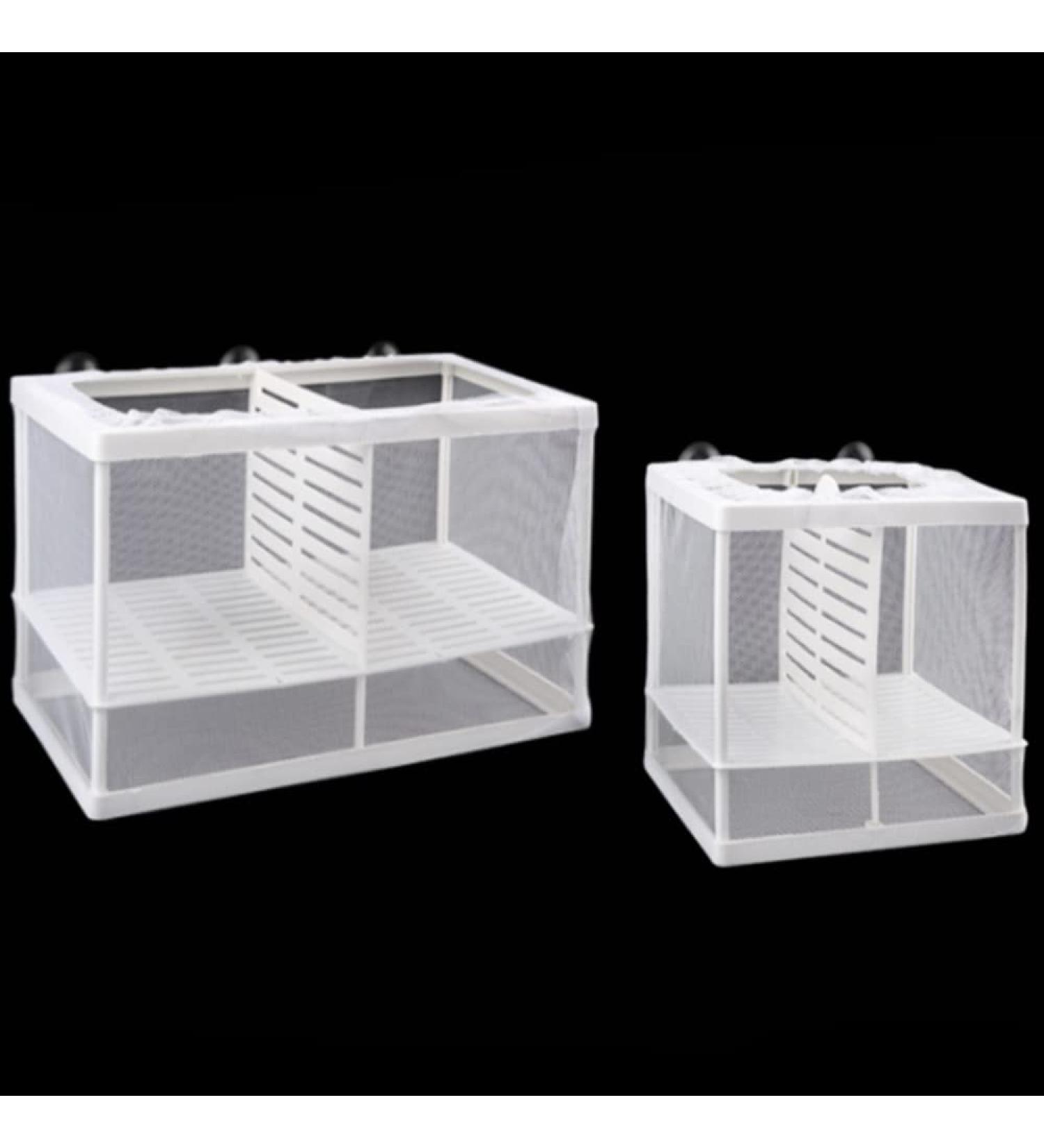 2 Pcs Nylon Mesh Aquarium Fish Fry Hatchery Isolation Box with Board - Buy Online on GoSupps.com