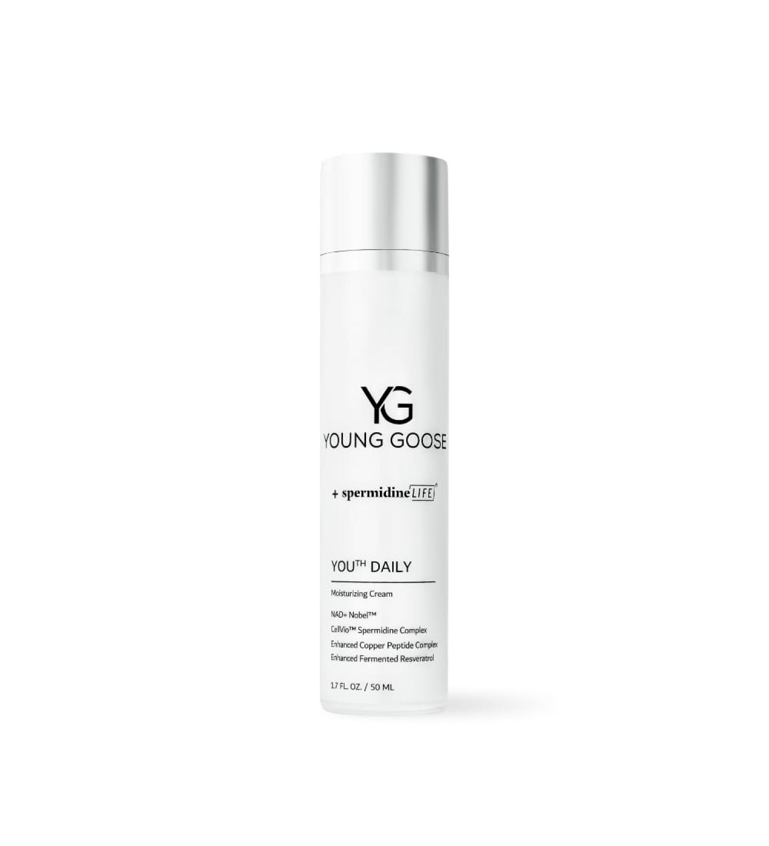 Young Goose Youth DAILY Cream | Boost NAD+ | Skin Repair & Copper Peptide Complex - International Shipping - Buy Online on GoSupps.com
