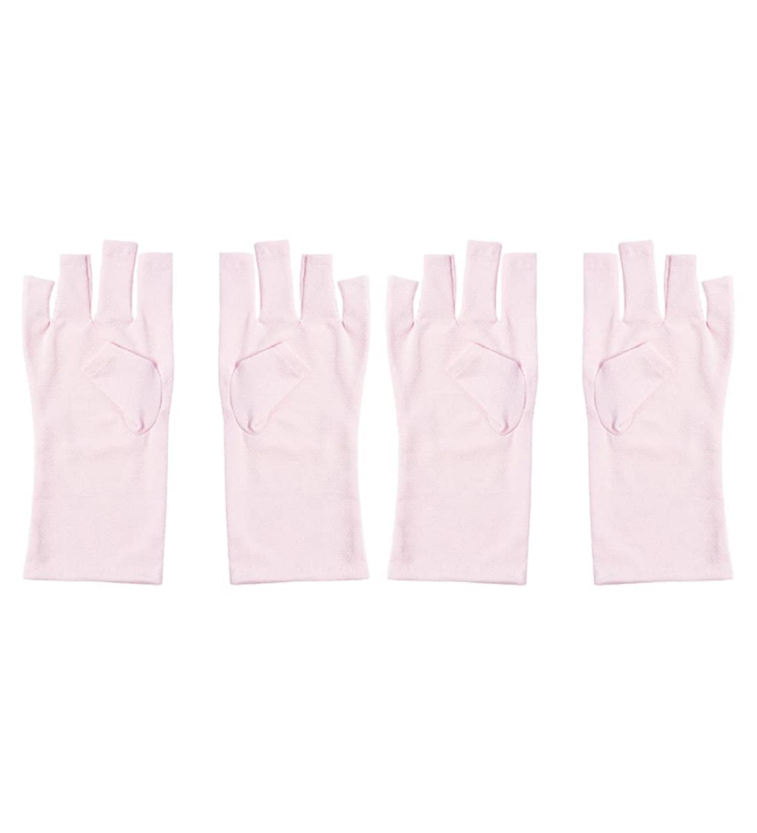 UV Gloves for Gel Nails Gel Manicures Glove UV Shield Glove for Gel Manicure Fingerless Nail Glove for Nail Design 2 pairs - Buy Online on GoSupps.com