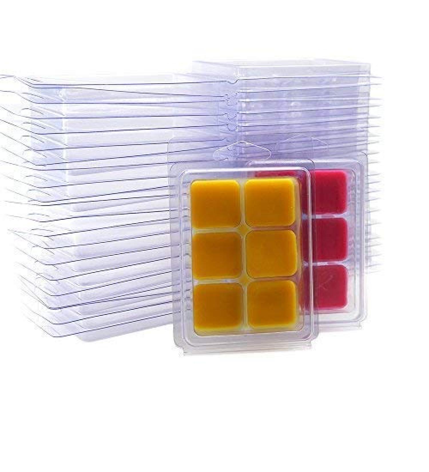 GQ Wax Melt Molds - 50 Pack Clear Plastic Clamshells for Wickless Wax Melts - Buy Online on GoSupps.com