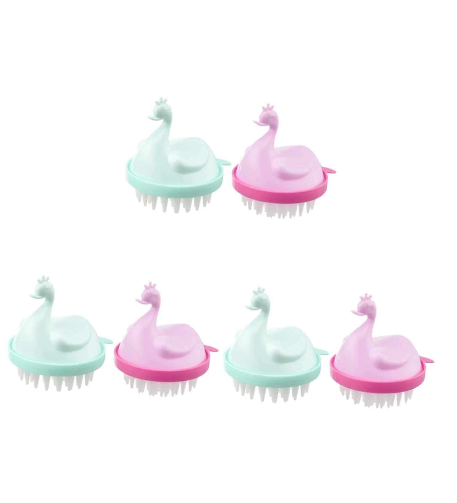 Ultechnovo 6 STK Massage Shampoo Comb - Soft Scalp Cleaner & Hair Washer Brush for Kids - TPE Head Massager for Ultimate Hair Care - Buy Online on GoSupps.com
