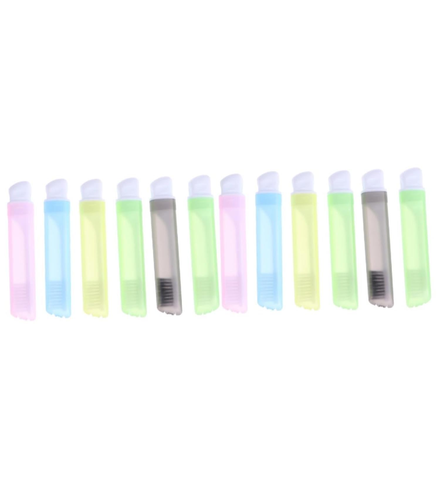 Buy Healeeved 12 Pc Foldable Portable Soft Toothbrush Set - Travel-Friendly Compact Bristle Toothbrush for Adults - Perfect for Oral Hygiene & Teeth Brightening - Buy Online on GoSupps.com