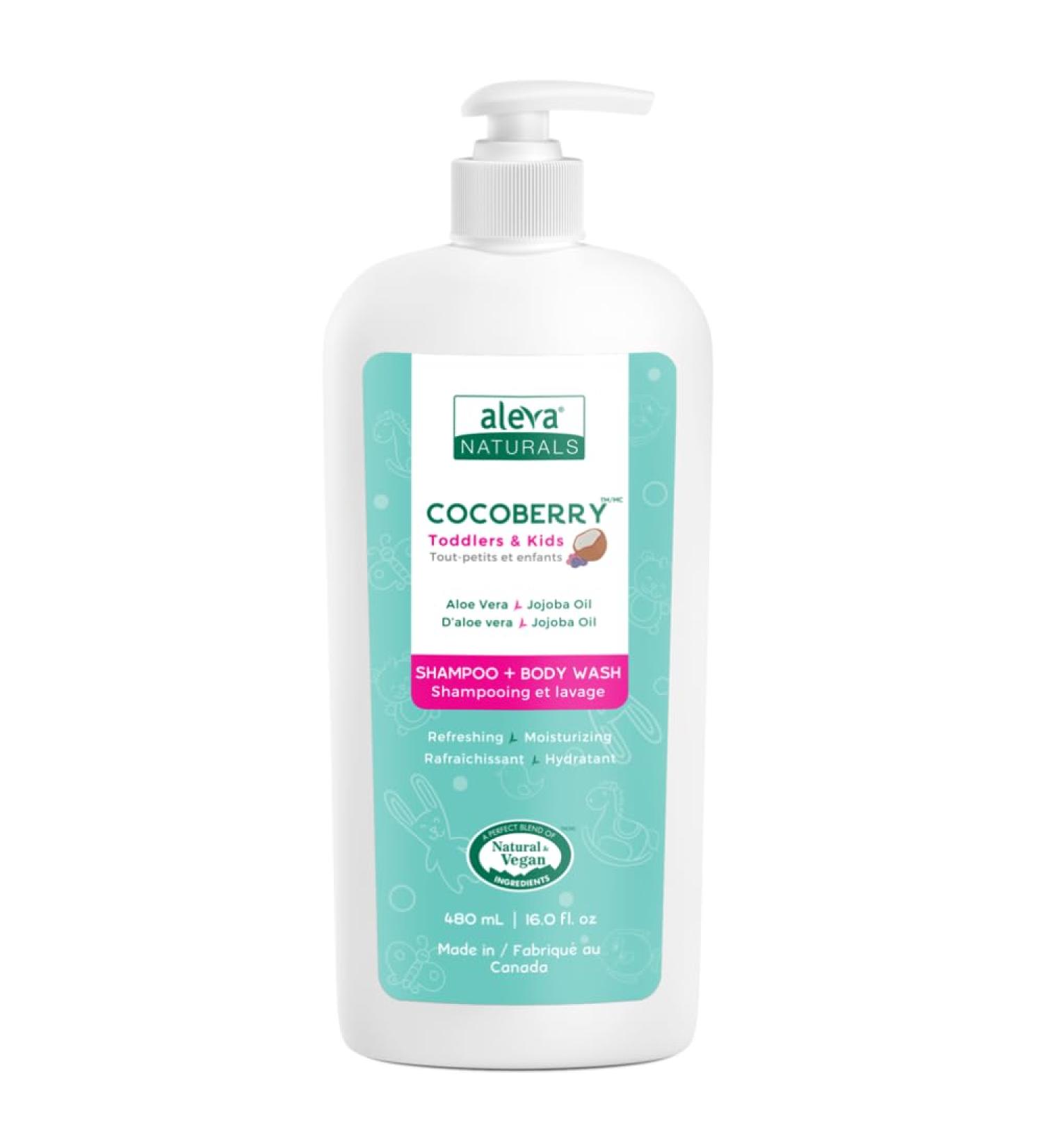 Aleva Naturals COCOBERRY Shampoo + Body Wash for Toddlers & Kids 480ml - Buy Online on GoSupps.com
