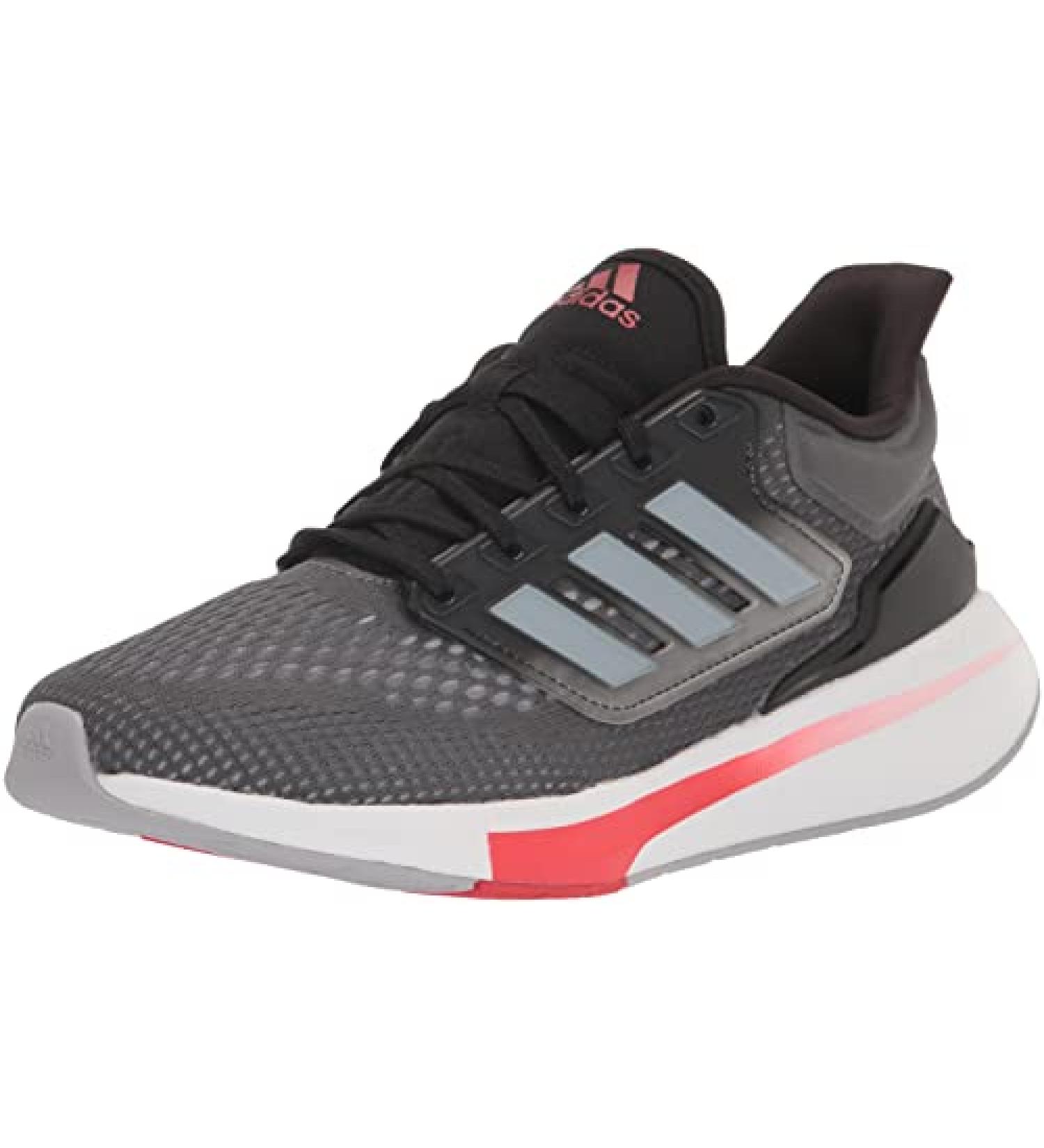 adidas Men's Eq21 Running Shoe 10.5 Grey/Halo Silver/Vivid Red - Lightweight and Stylish Running Sneakers - Buy Online on GoSupps.com