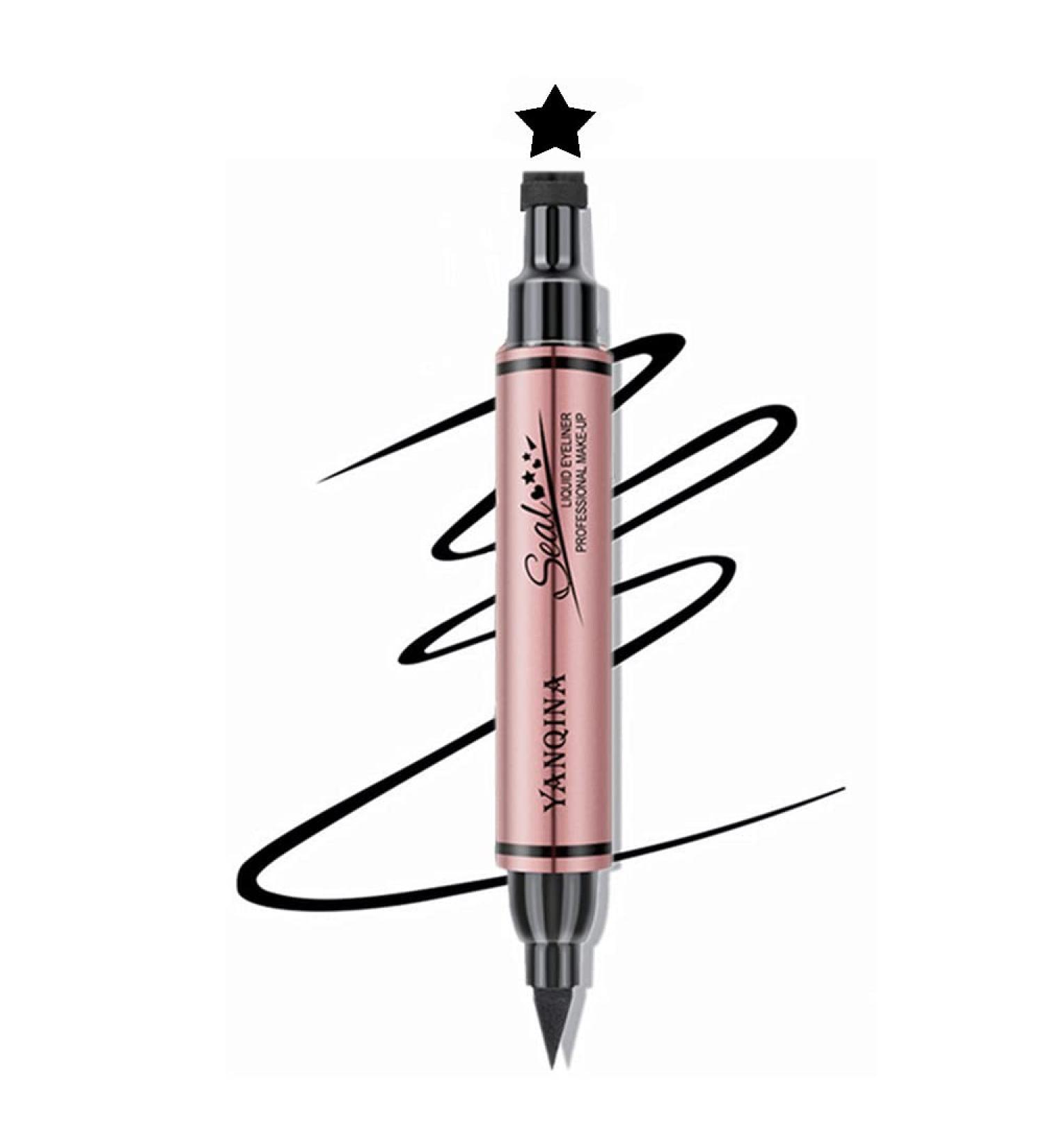 Go Ho Liquid Star Eyeliner Stamp - Black Cat Eye, Long Lasting, Super Slim, Precise Felt Tip - 1 PC - Buy Online on GoSupps.com