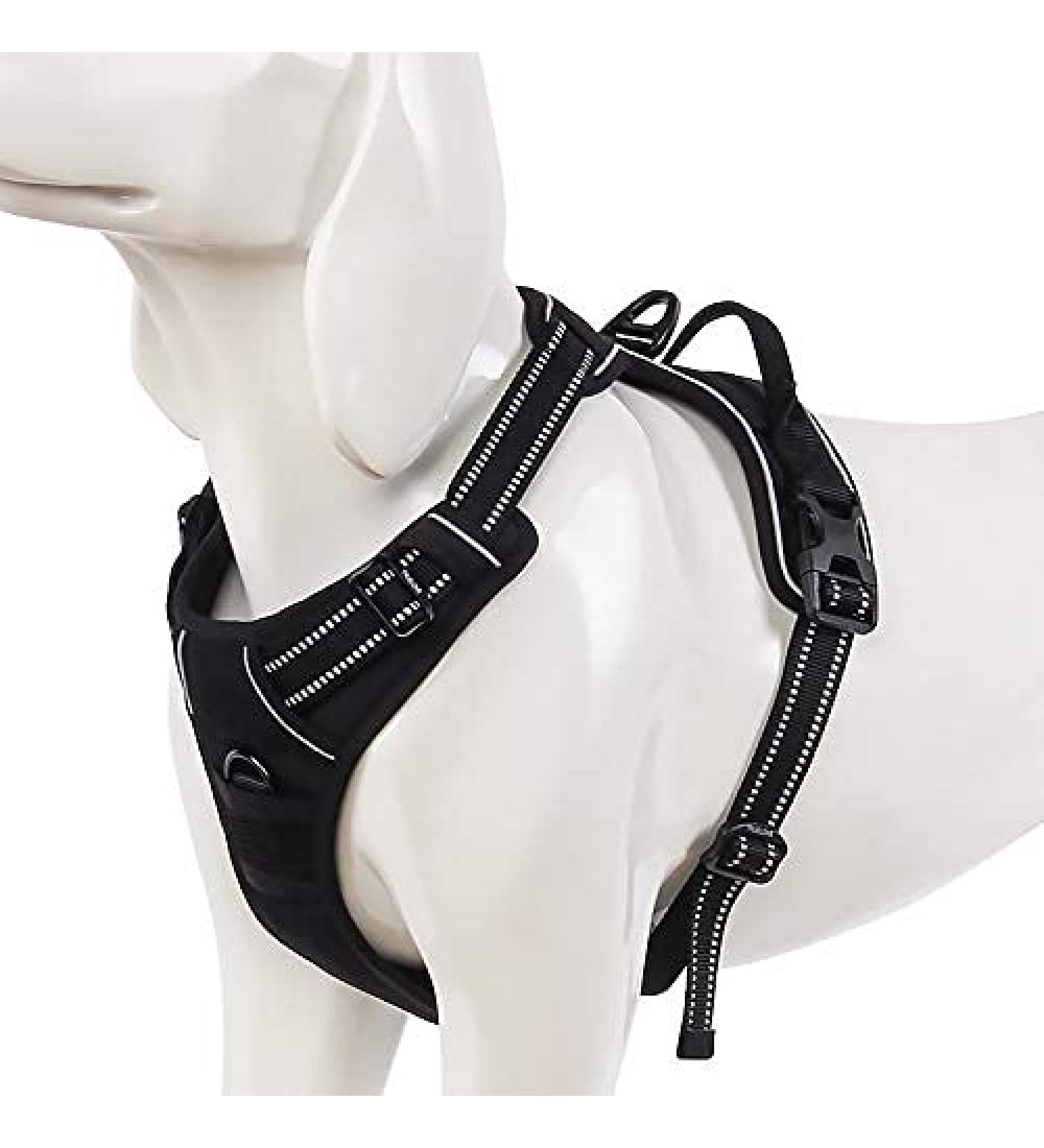 Winhyepet Truelove Dog Harness | No-Sweater Reflective | Adjustable Pet Dishes w/ Clips | Control Handle for All Dog Sizes | TLH5651 S Black - Buy Online on GoSupps.com