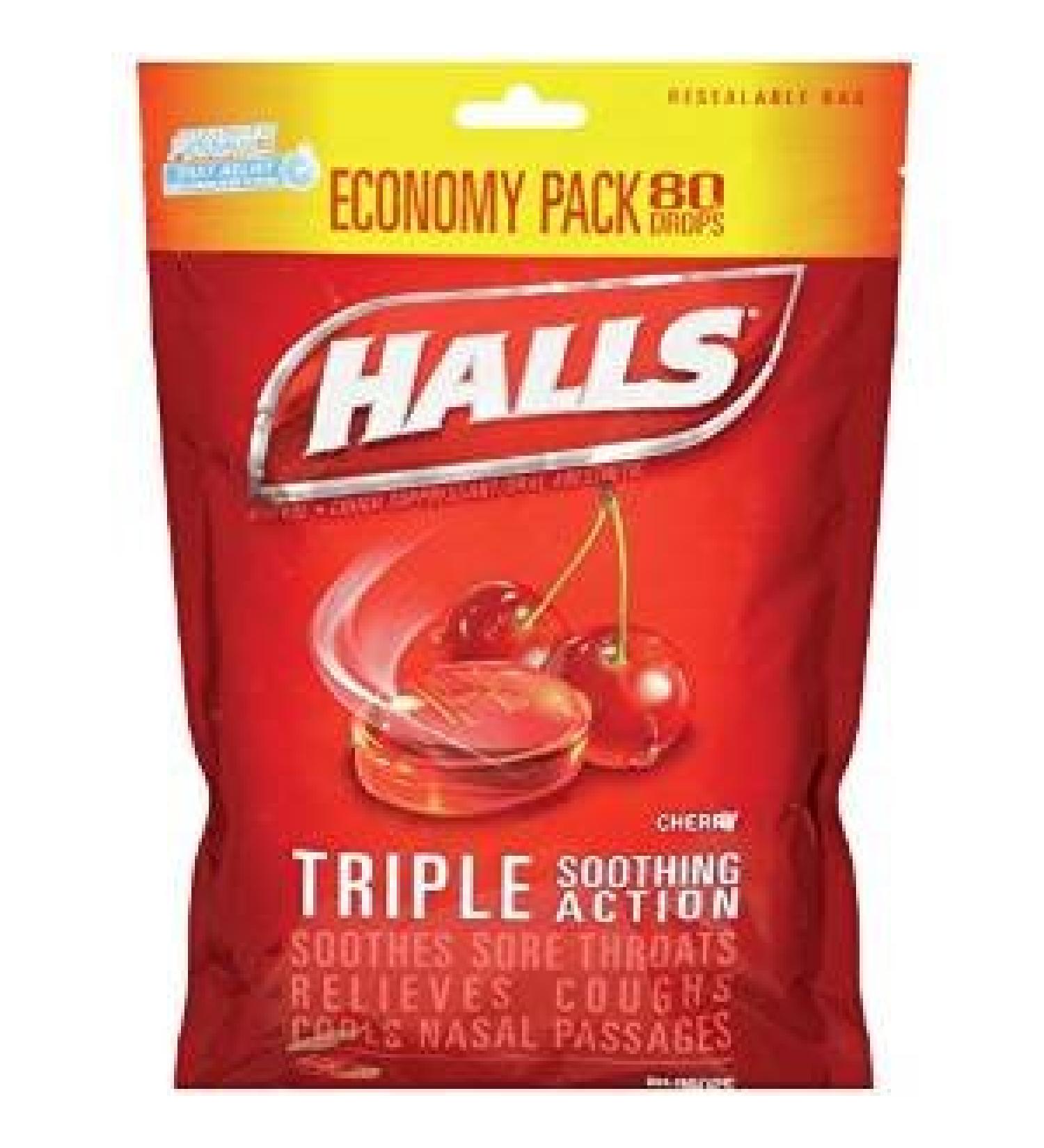 Halls Cherry 80ct Size 80ct